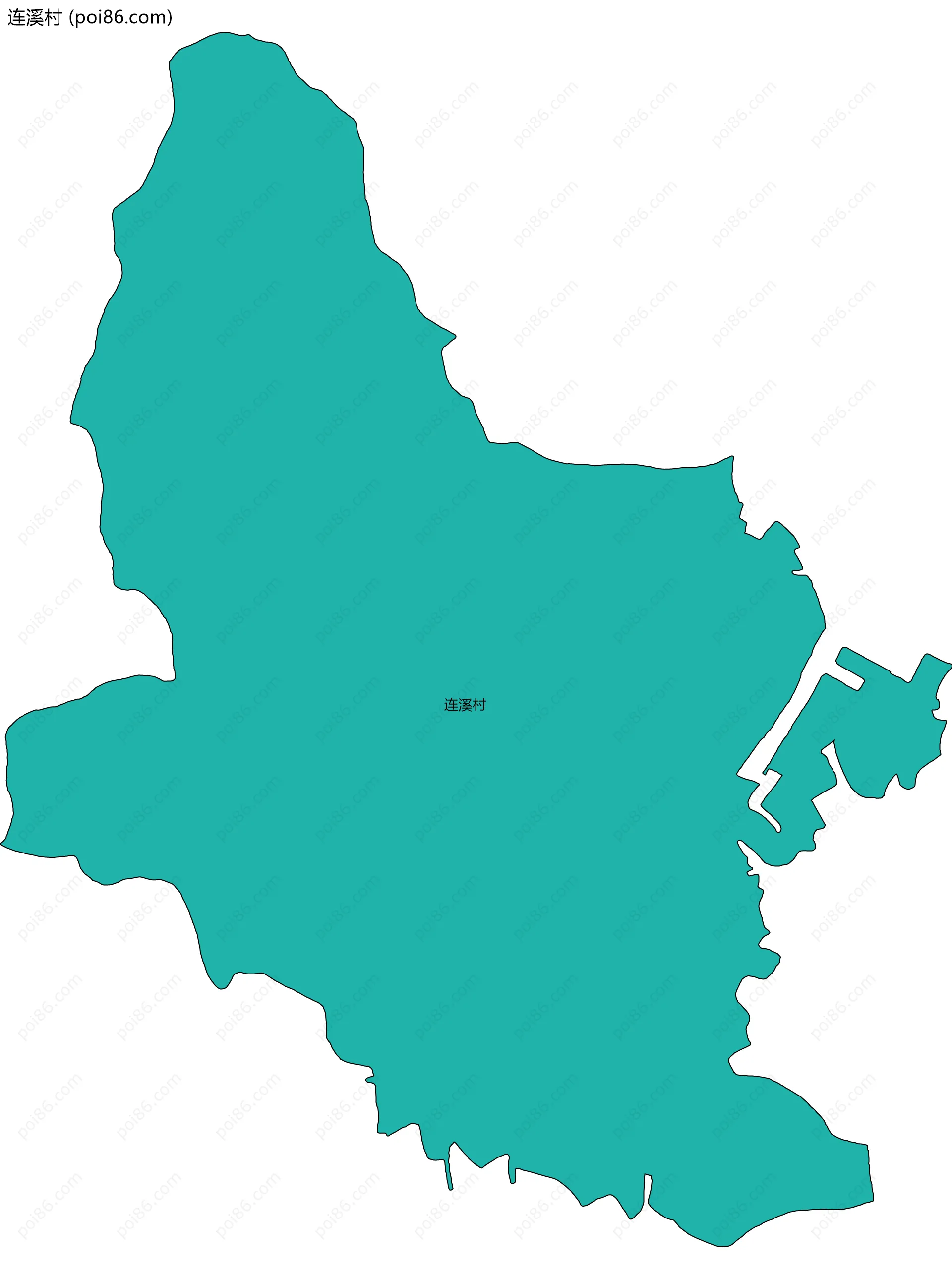 连溪村边界地图