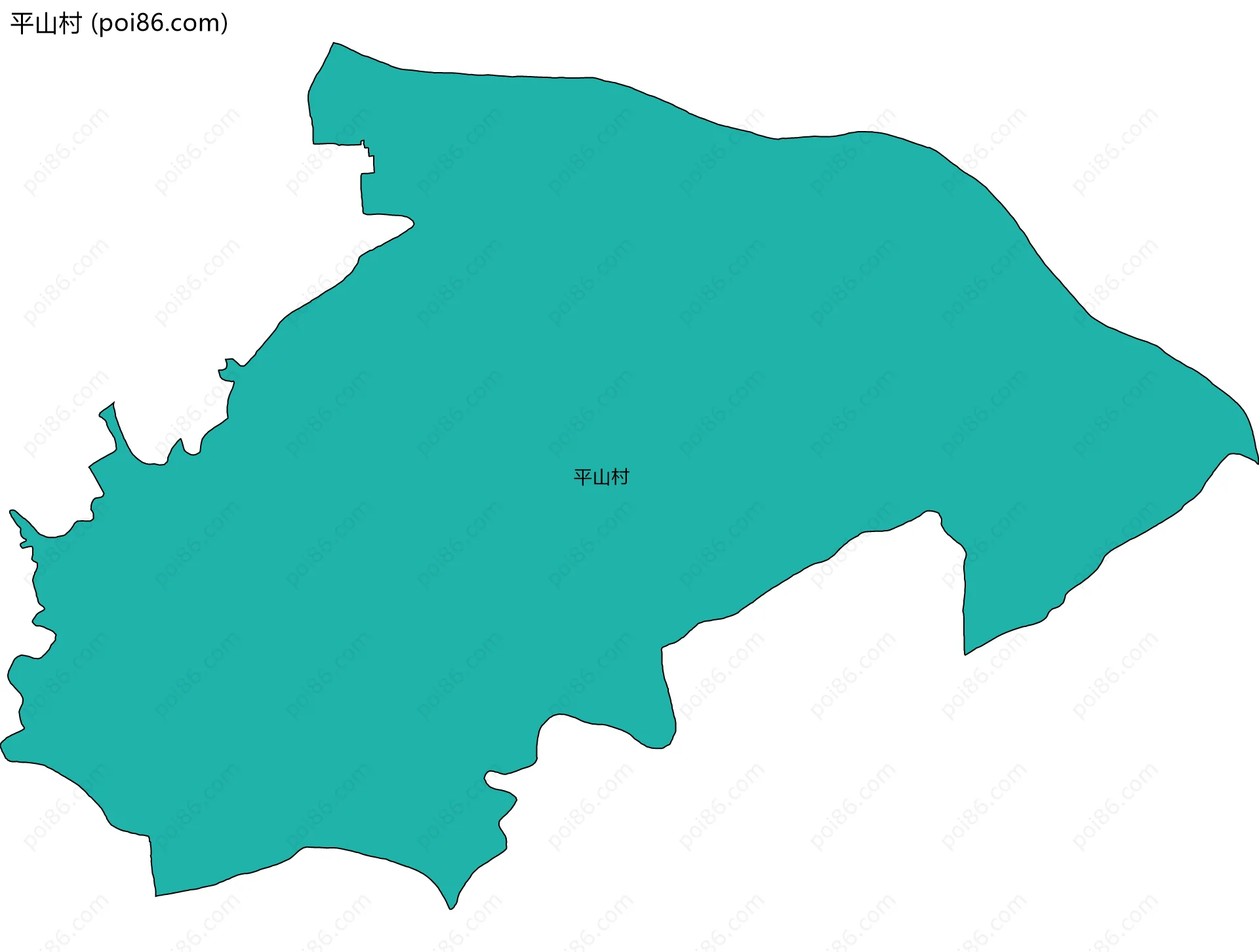 平山村边界地图