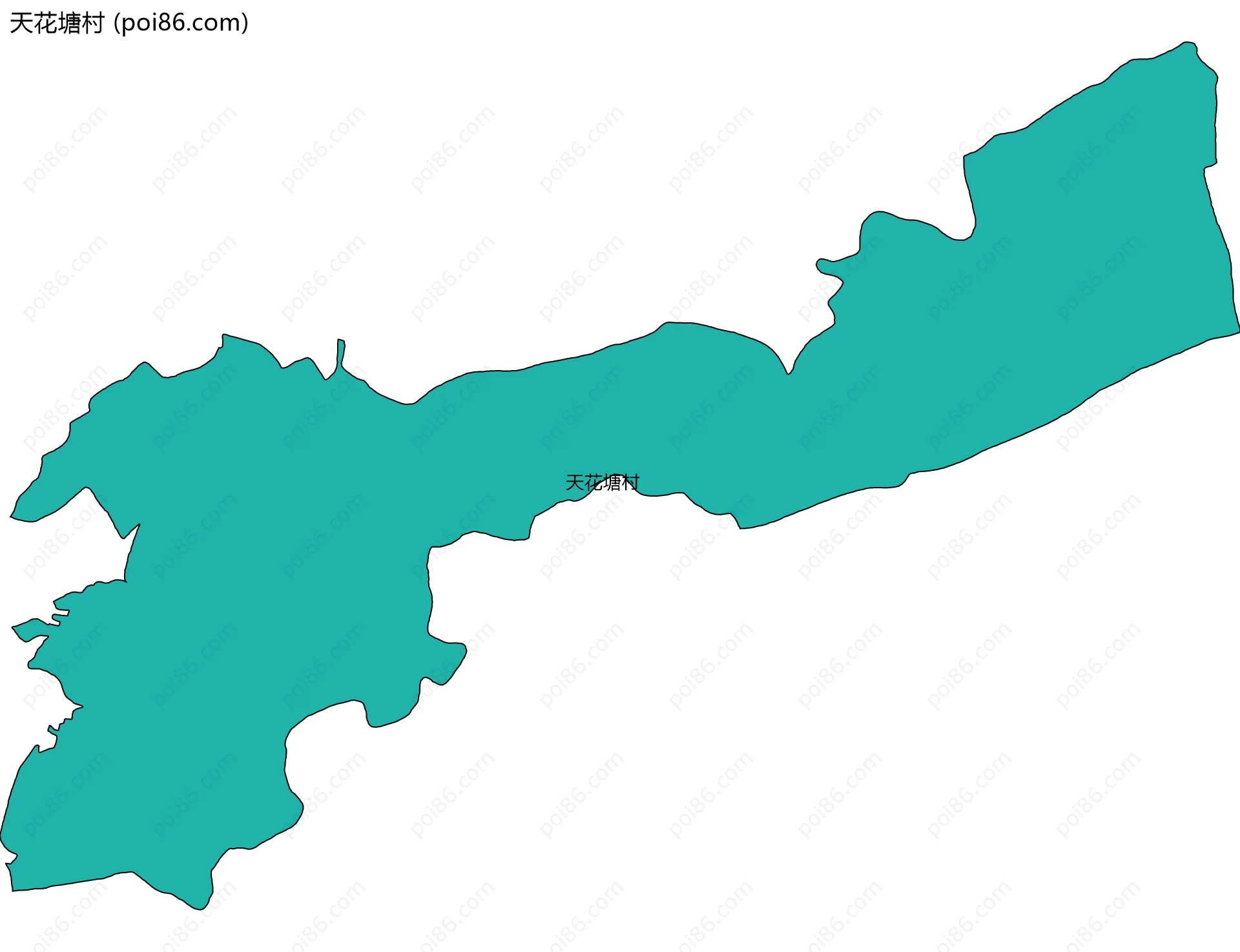 天花塘村边界地图