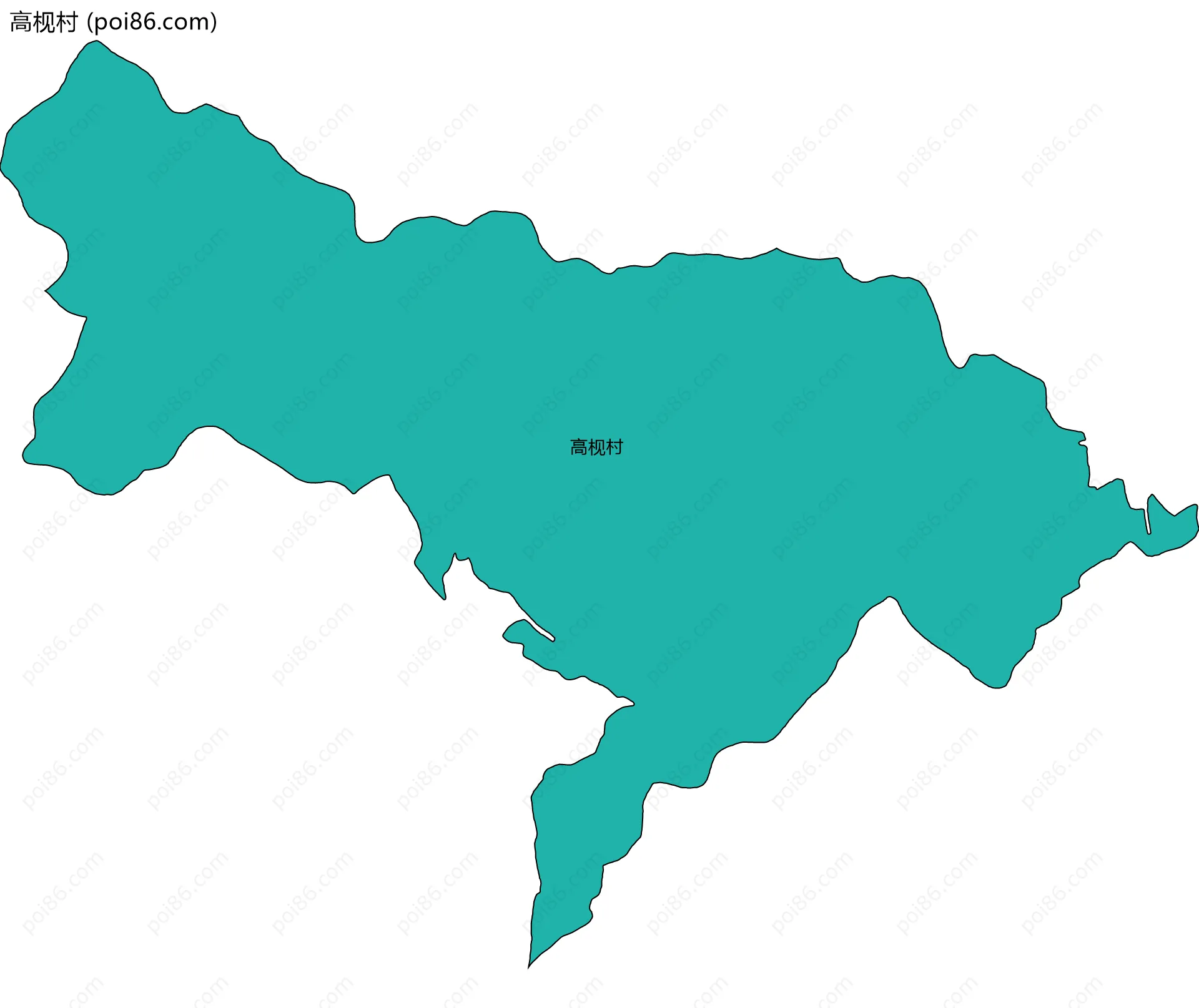 高枧村边界地图