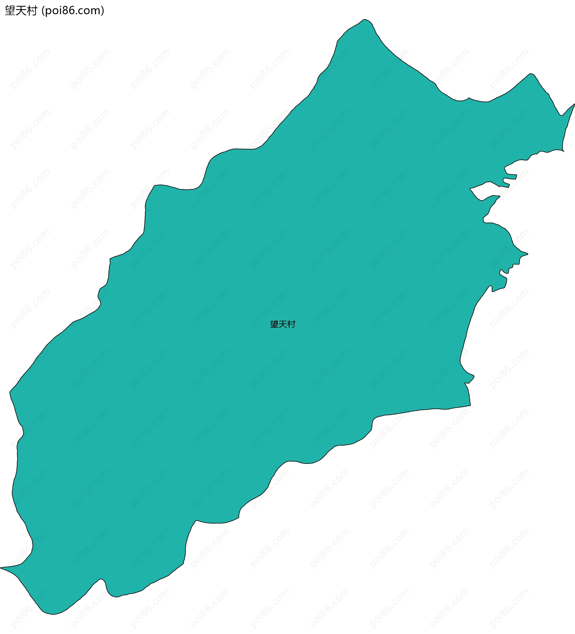望天村边界地图
