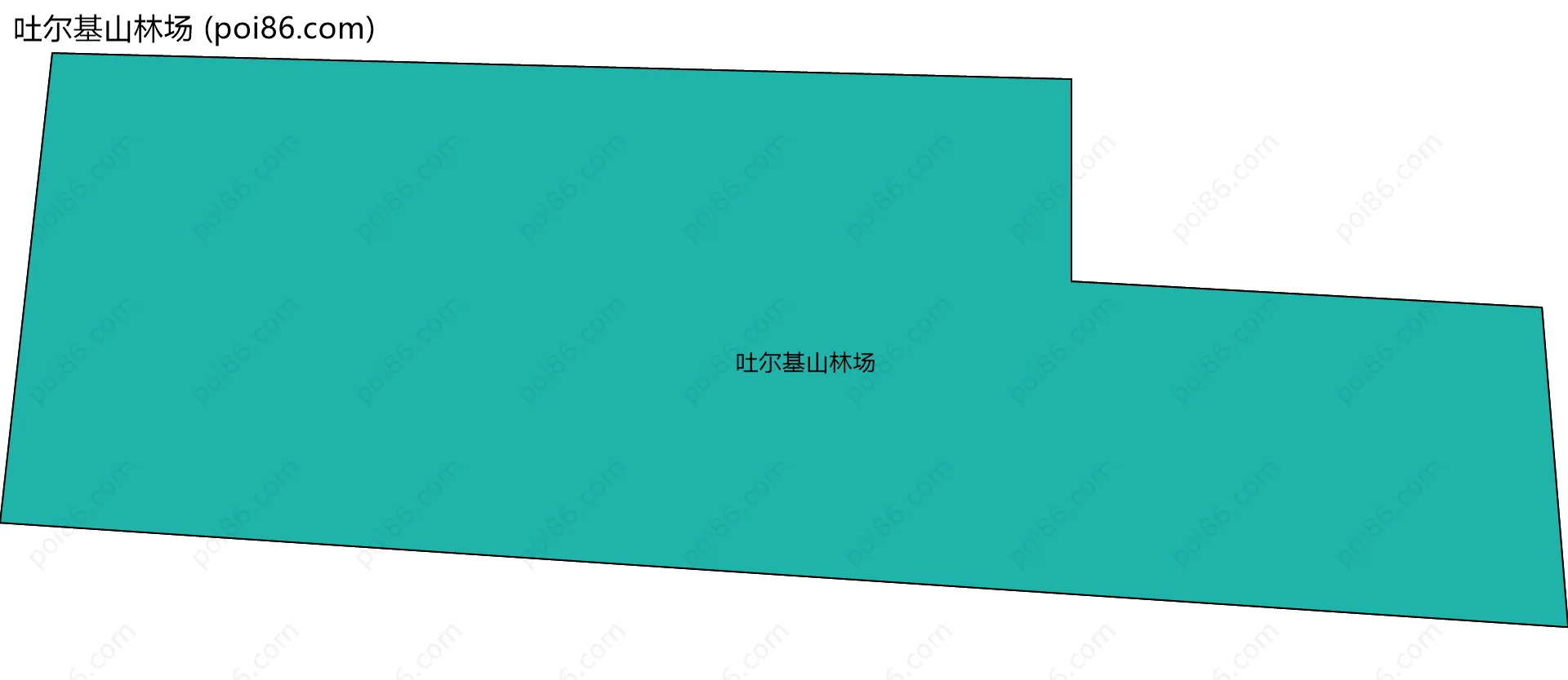 吐尔基山林场边界地图(五级行政区划)