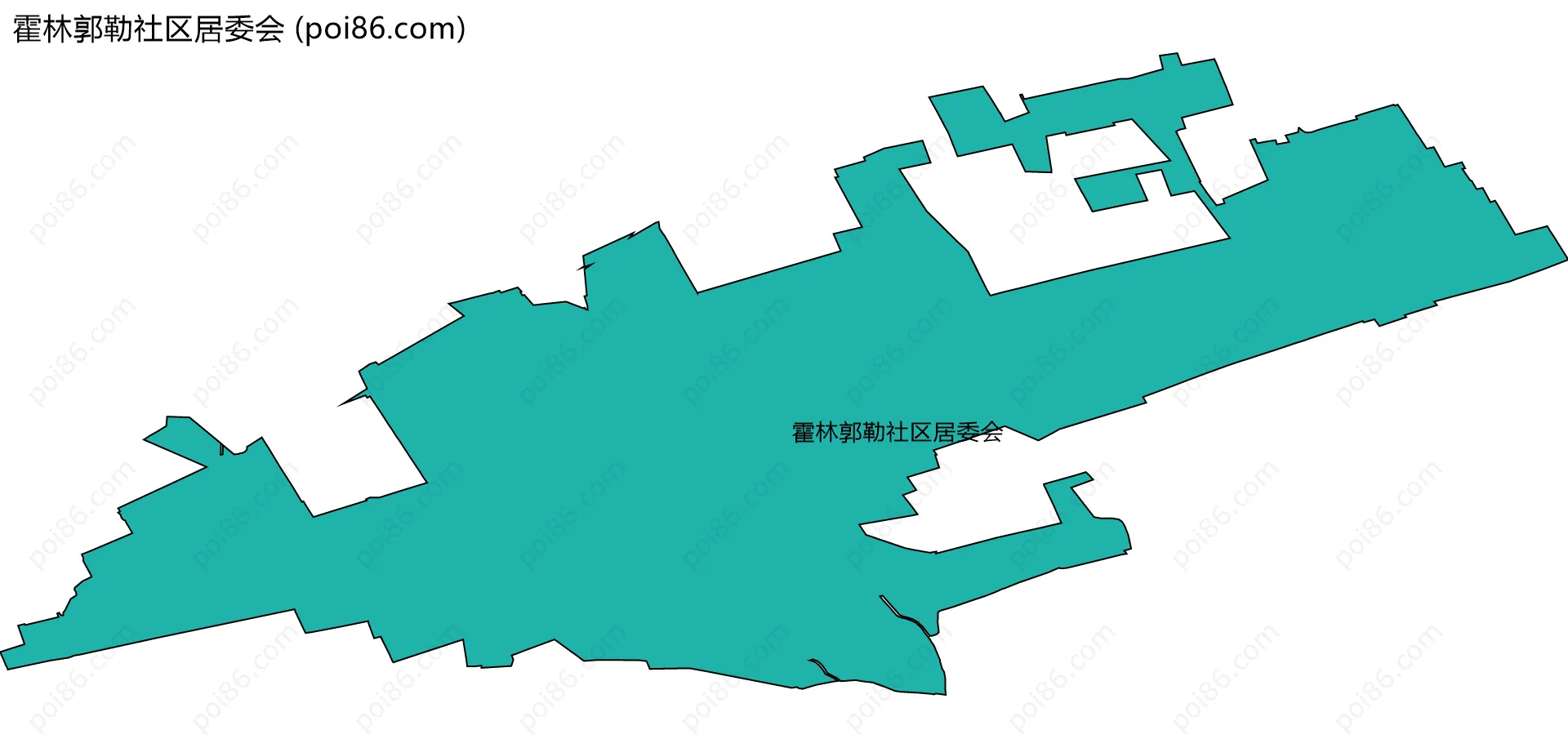 霍林郭勒社区居委会边界地图