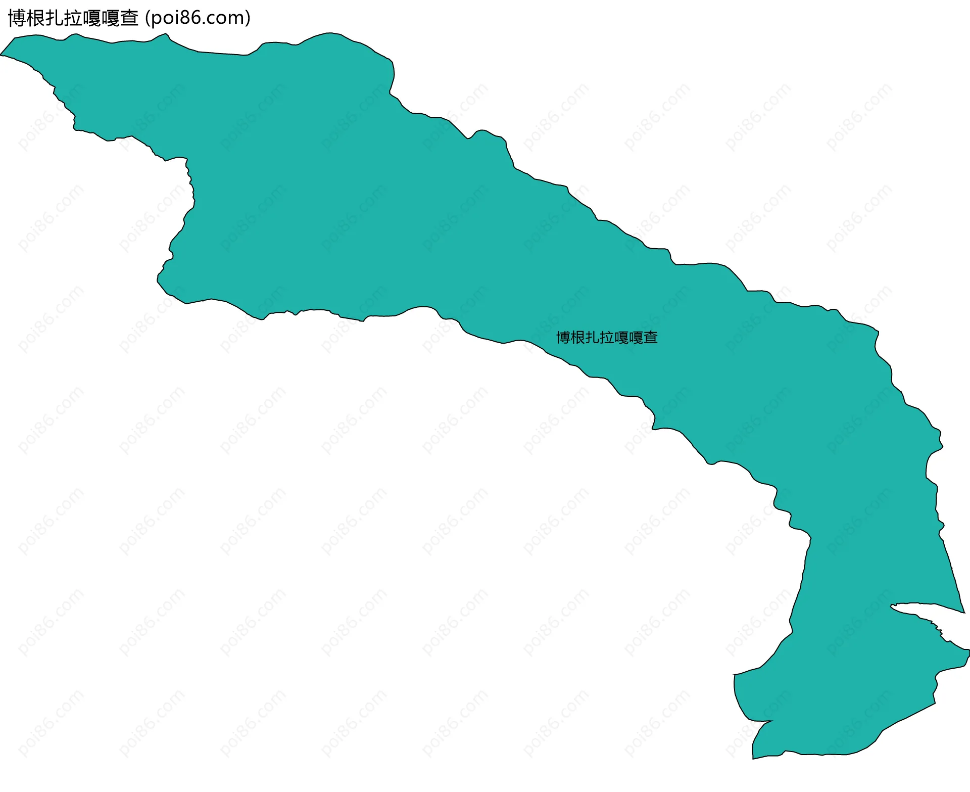 博根扎拉嘎嘎查边界地图