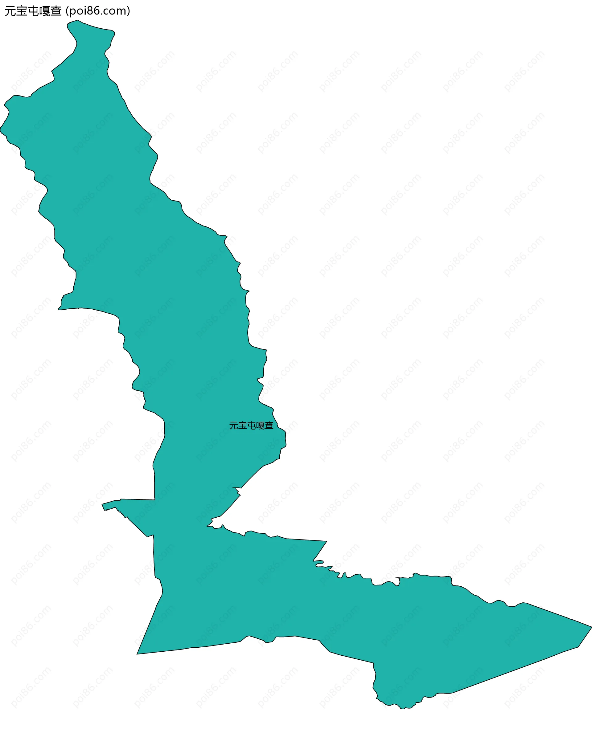 元宝屯嘎查边界地图