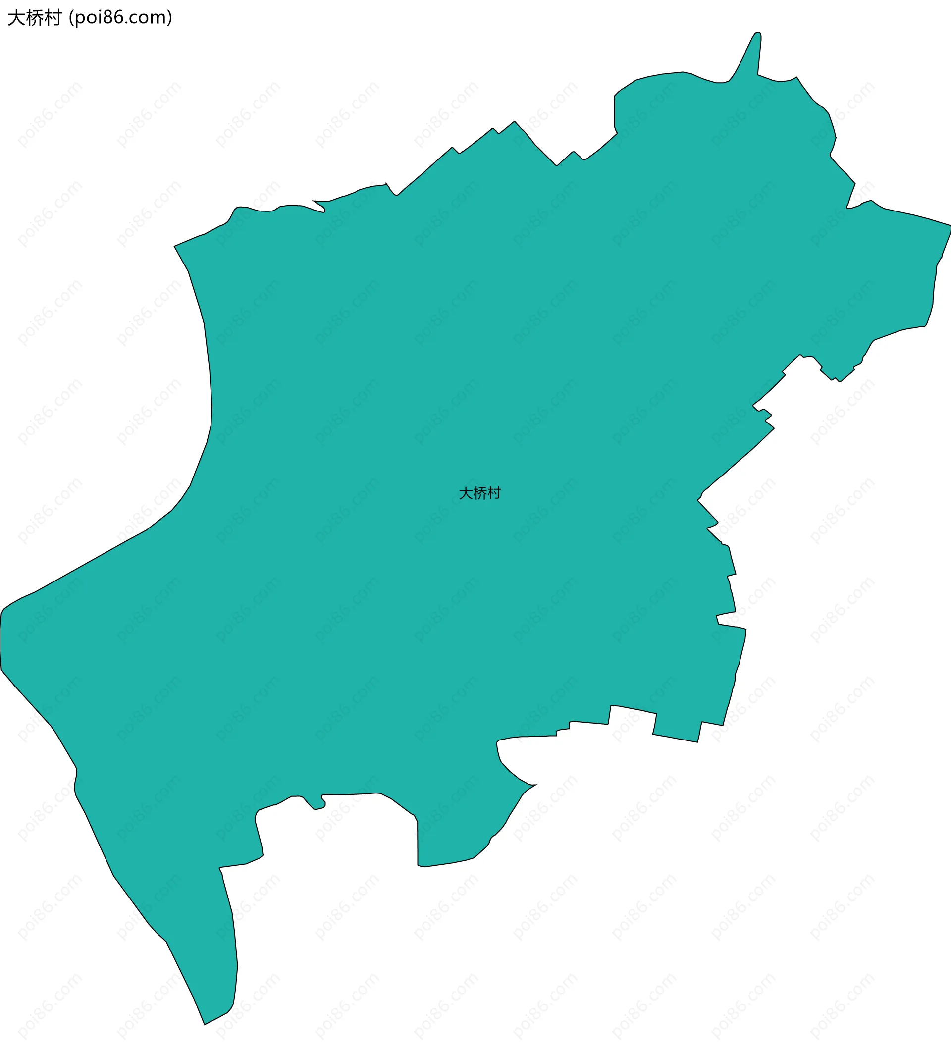 大桥村边界地图