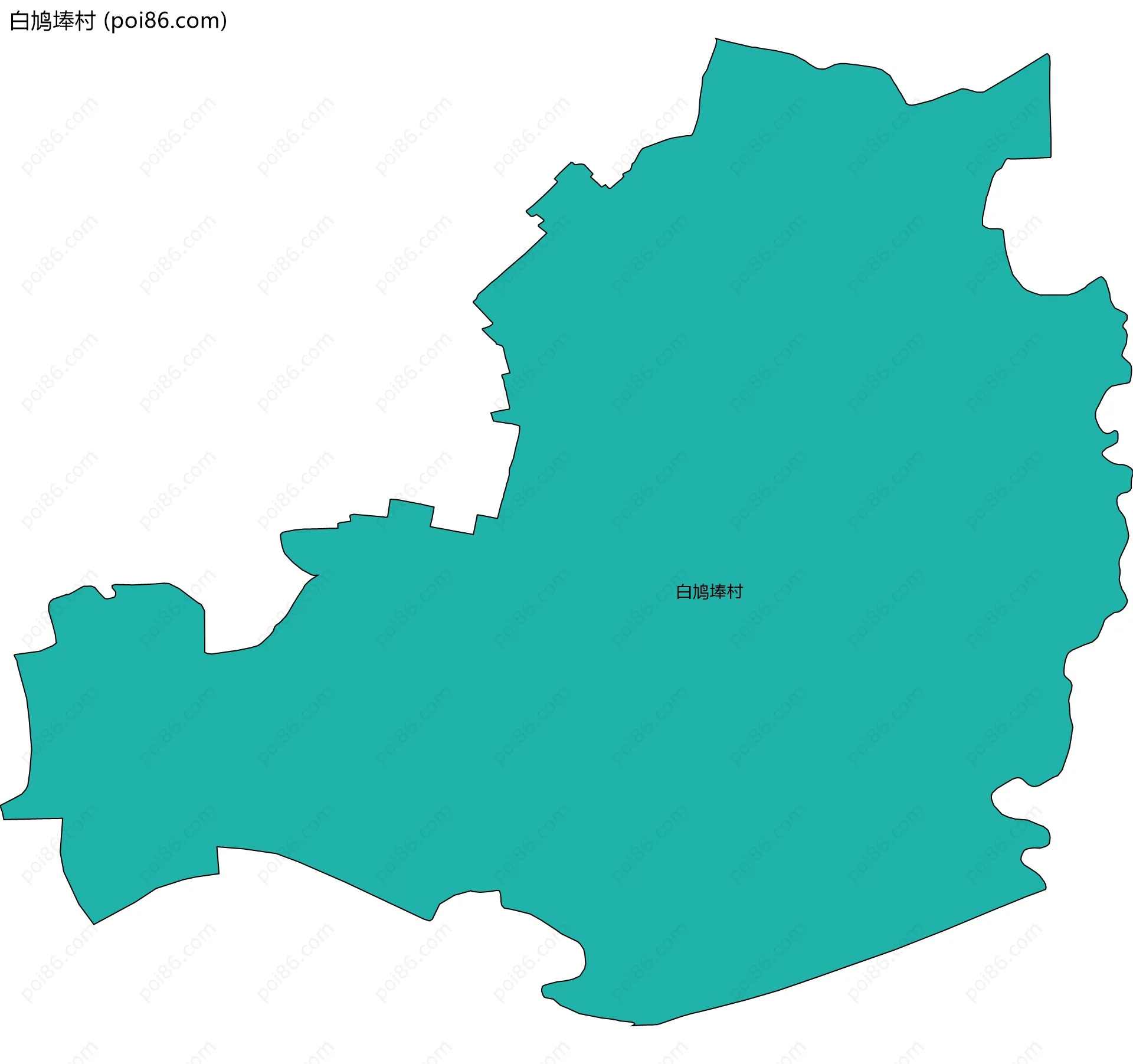白鸠埲村边界地图