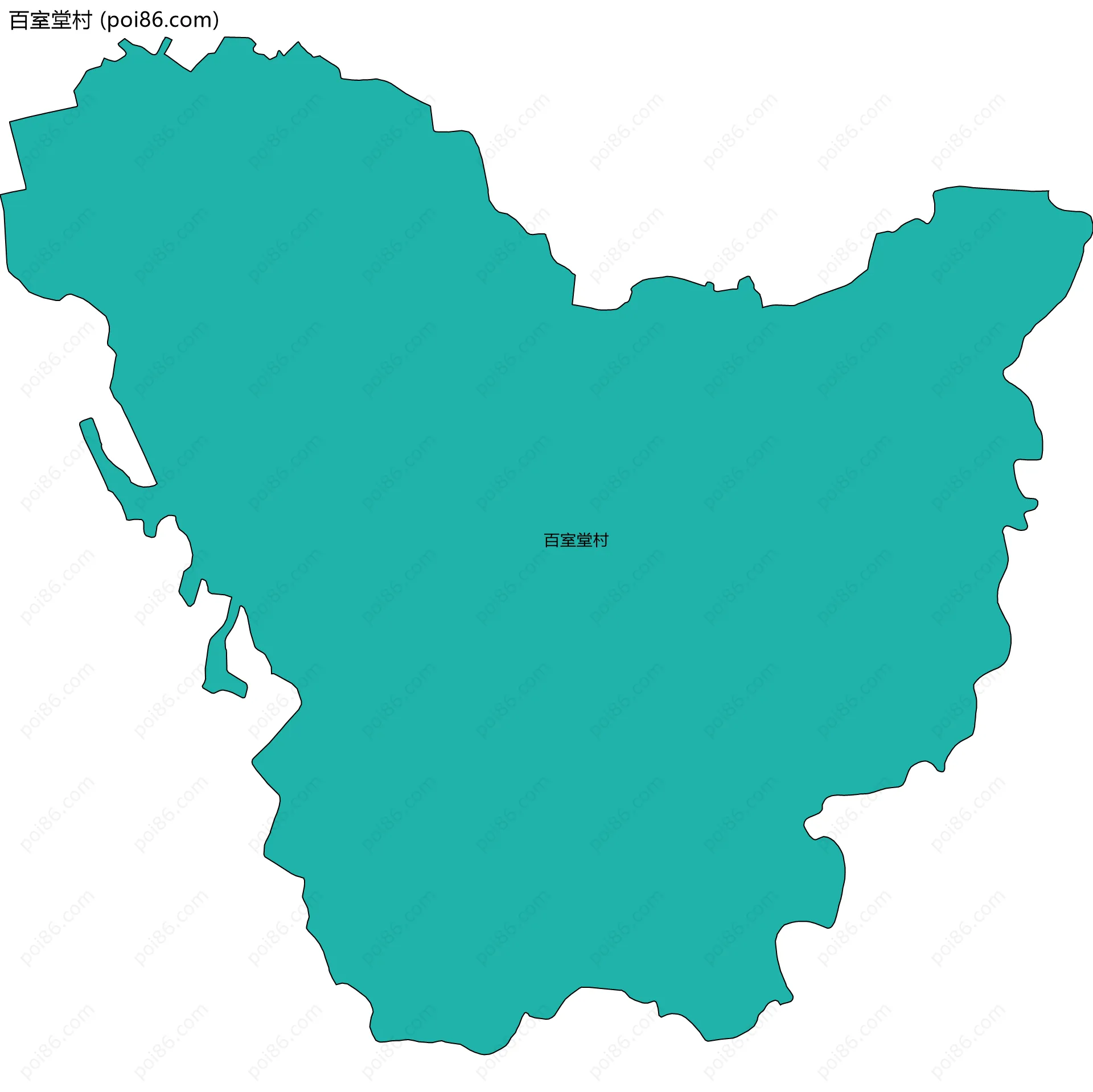 百室堂村边界地图