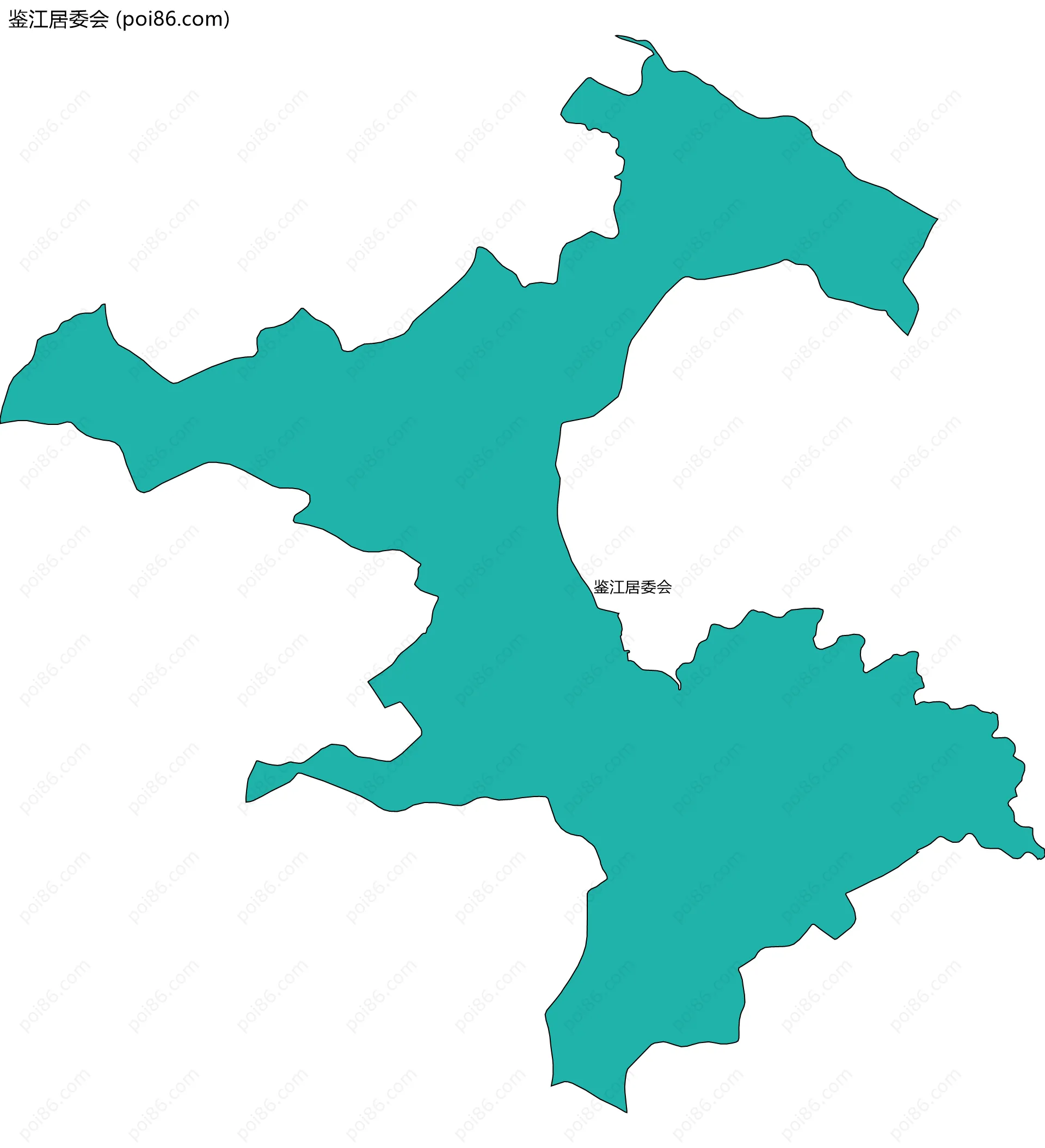 鉴江居委会边界地图