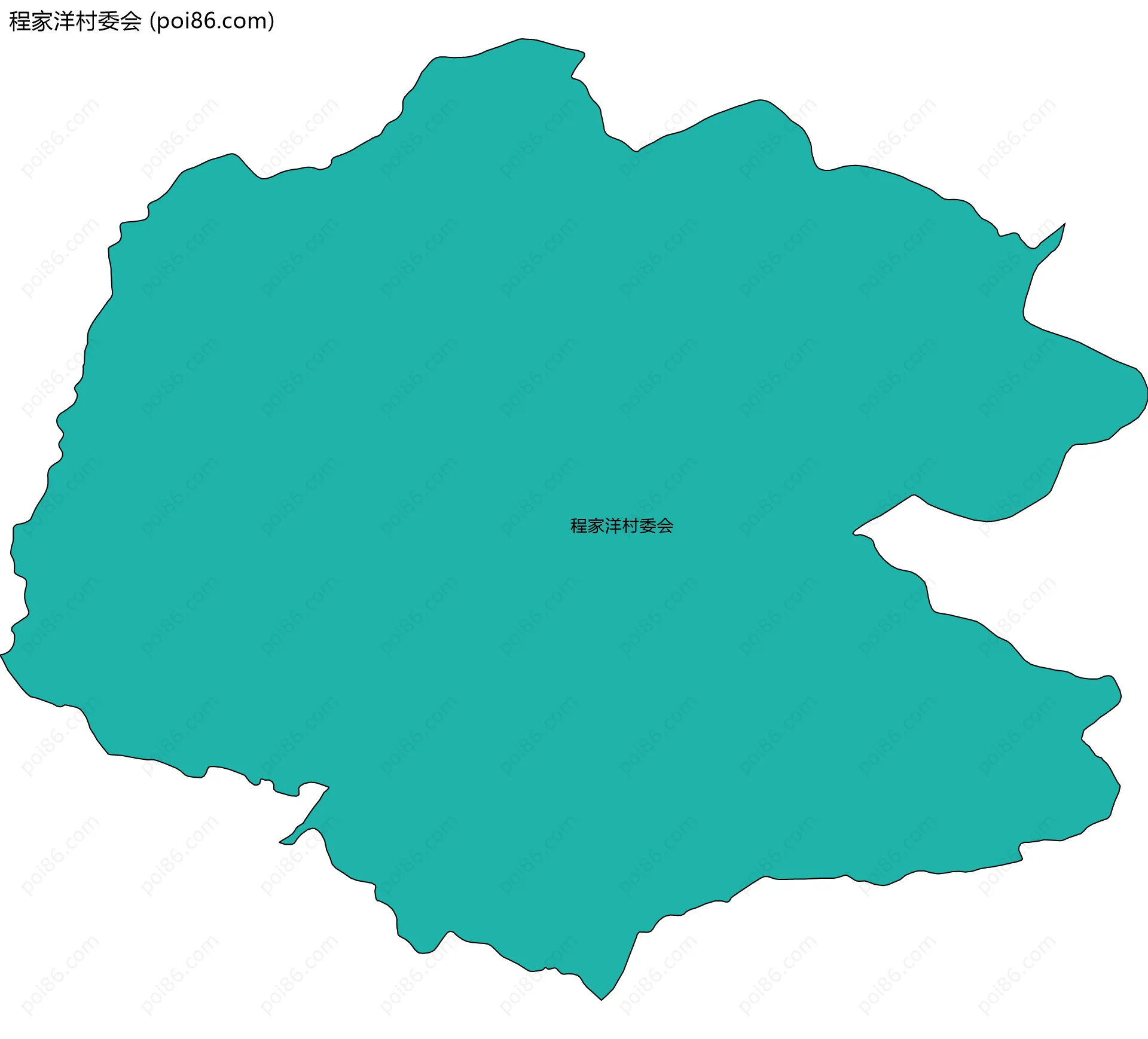 程家洋村委会边界地图