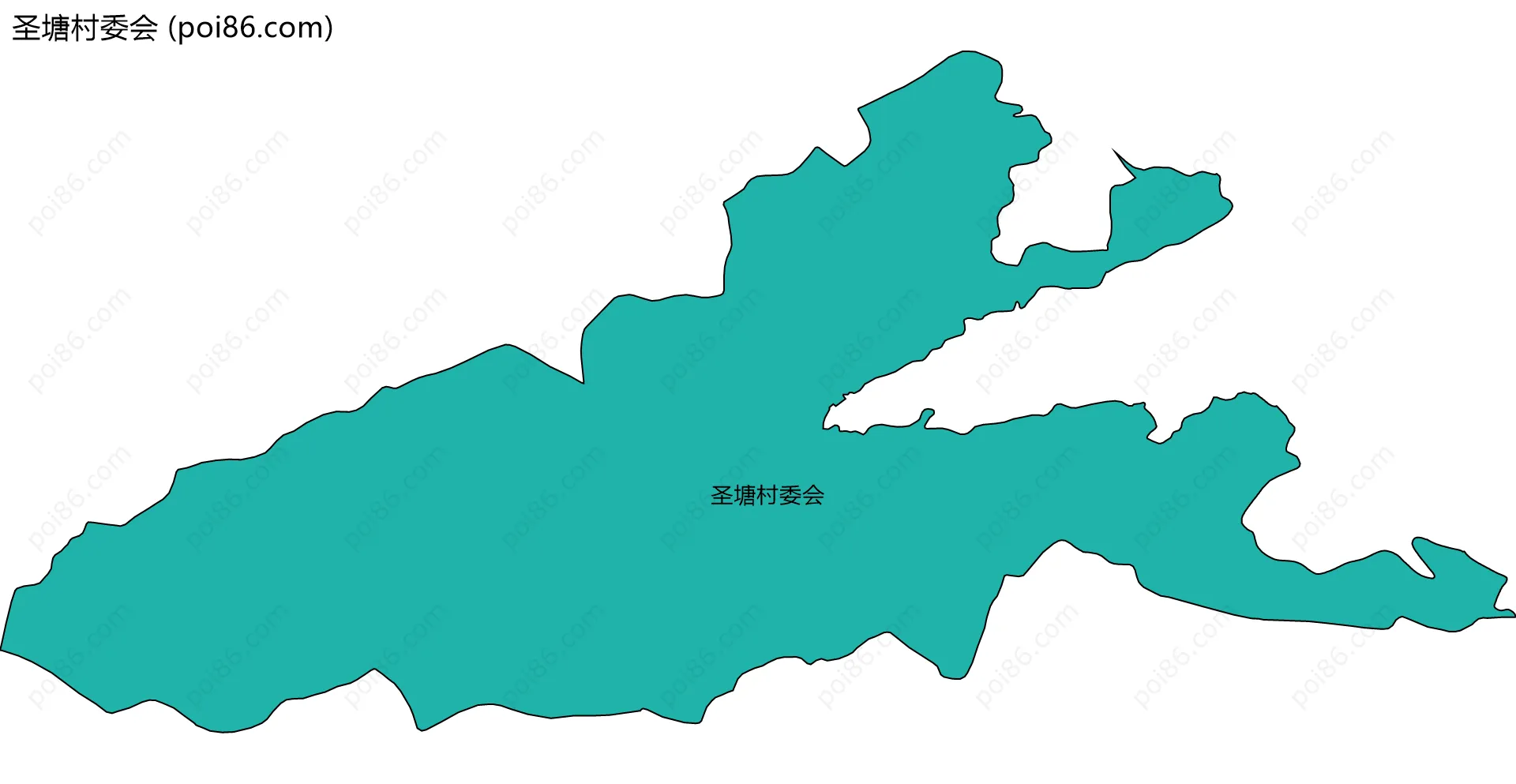 圣塘村委会边界地图