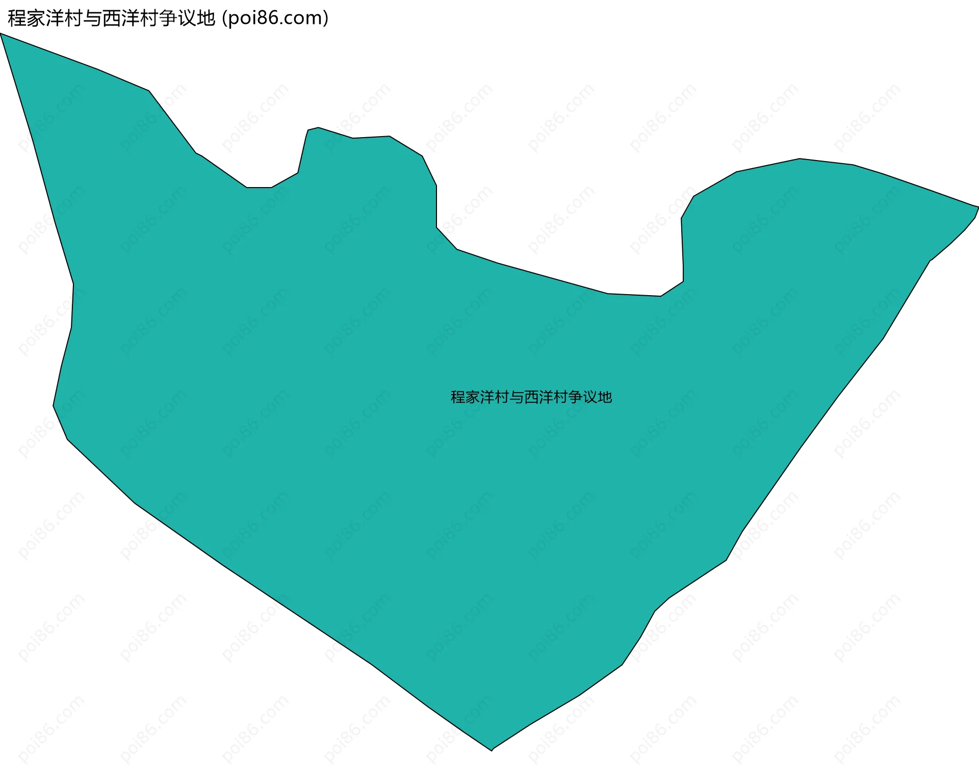 程家洋村与西洋村争议地边界地图