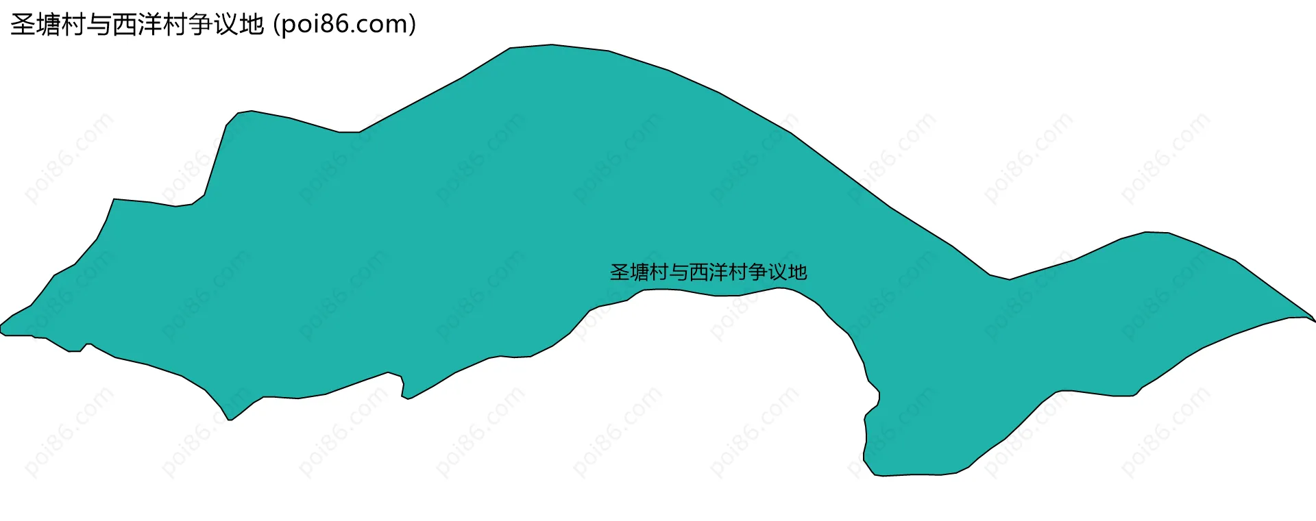 圣塘村与西洋村争议地边界地图