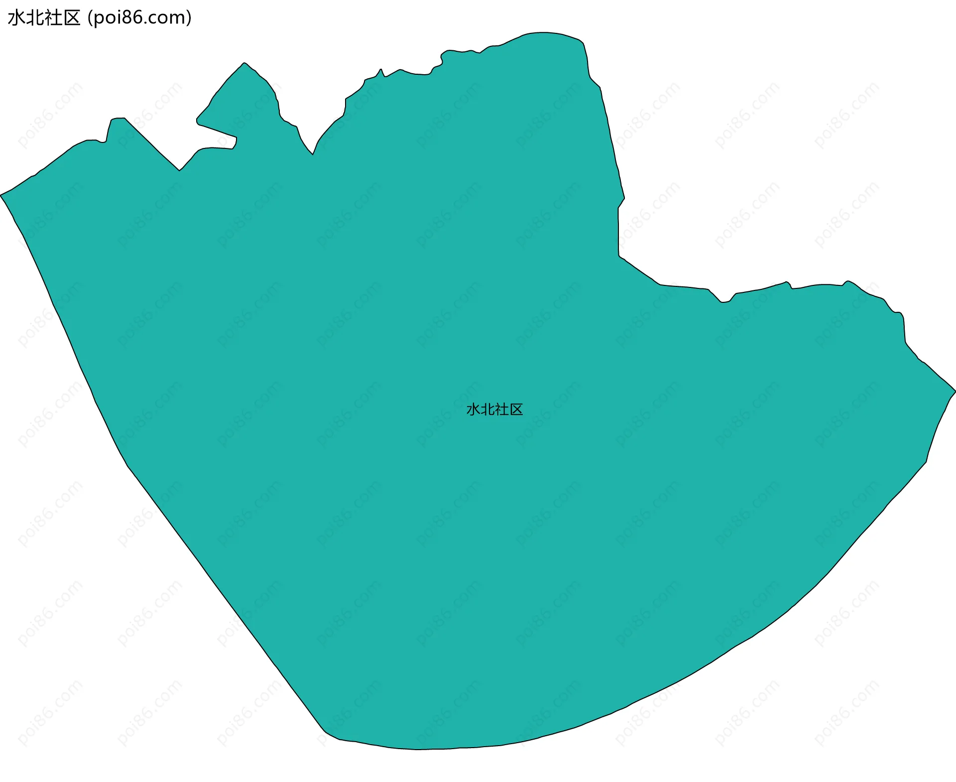 水北社区边界地图