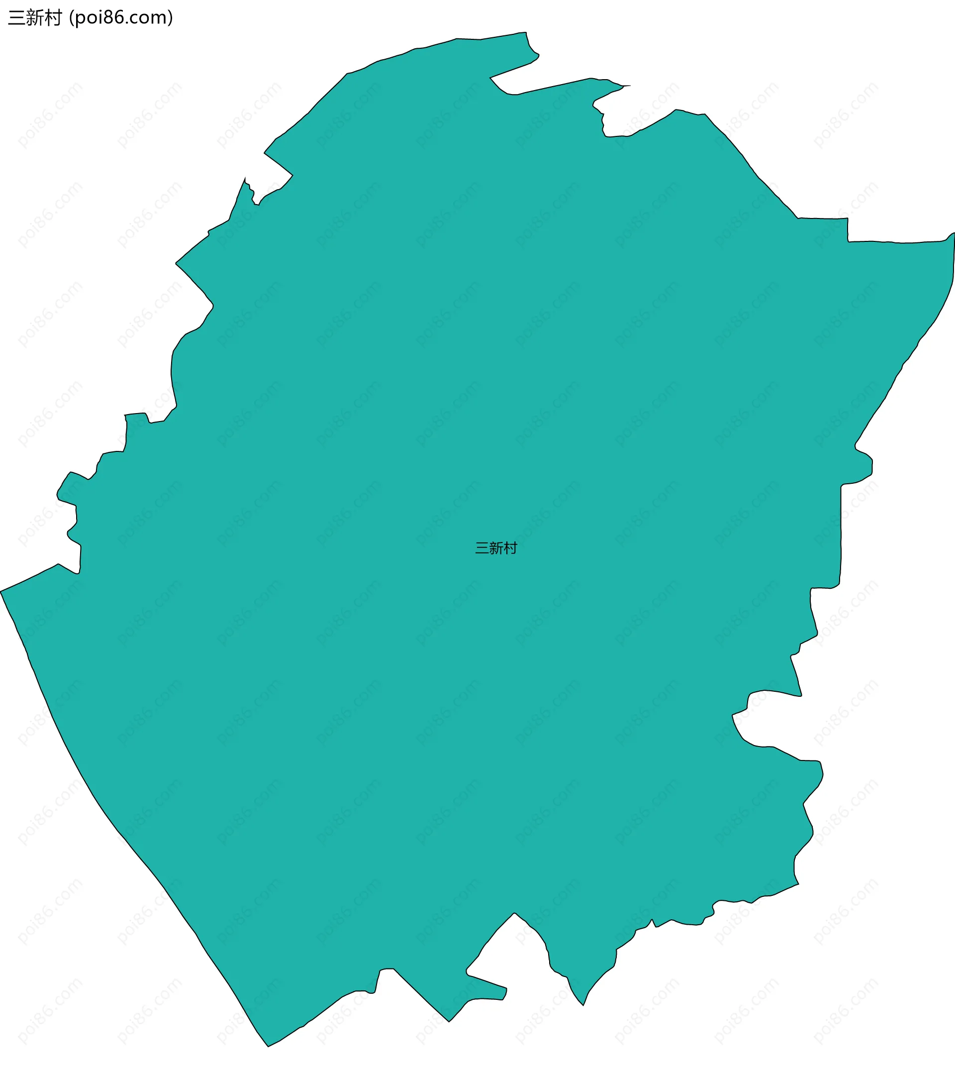 三新村边界地图