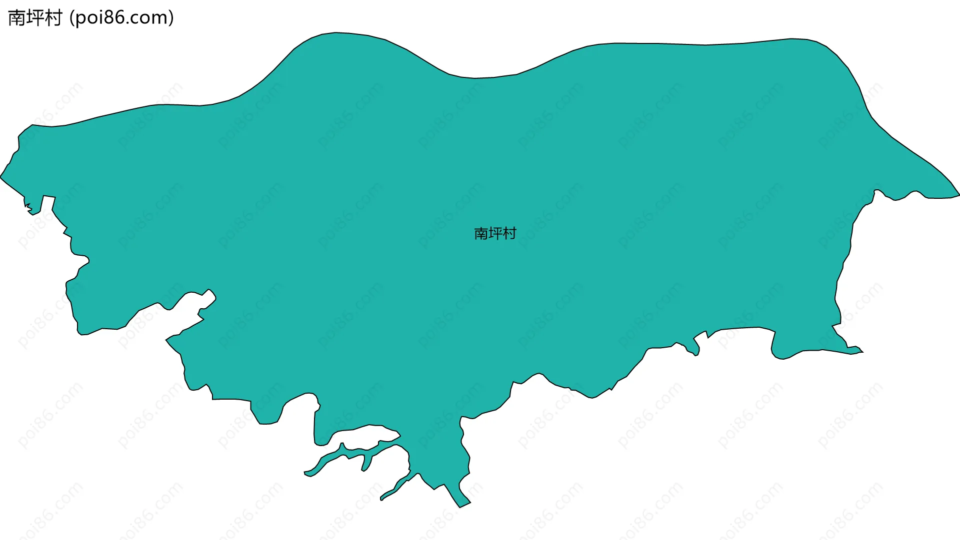 南坪村边界地图