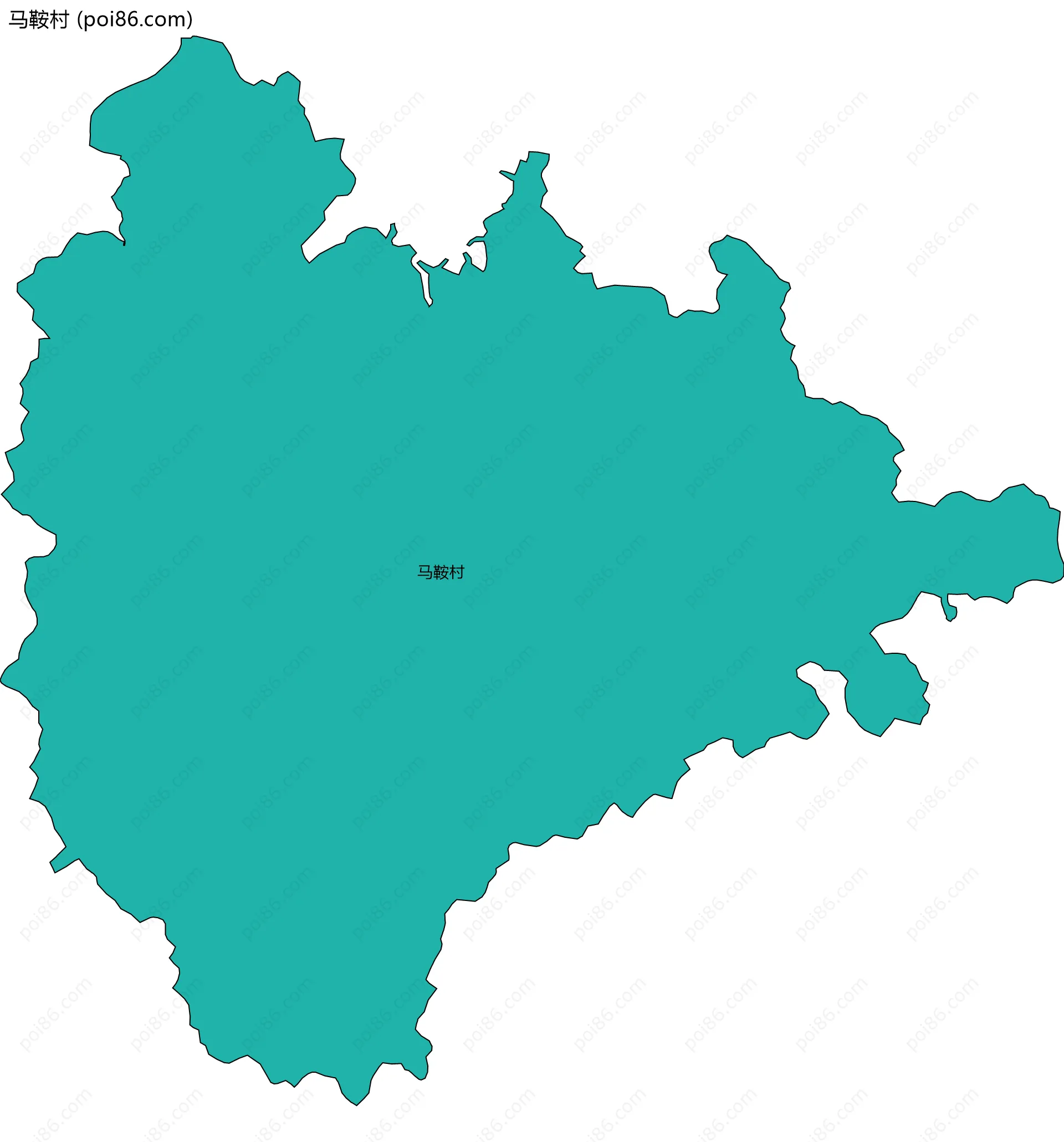 马鞍村边界地图