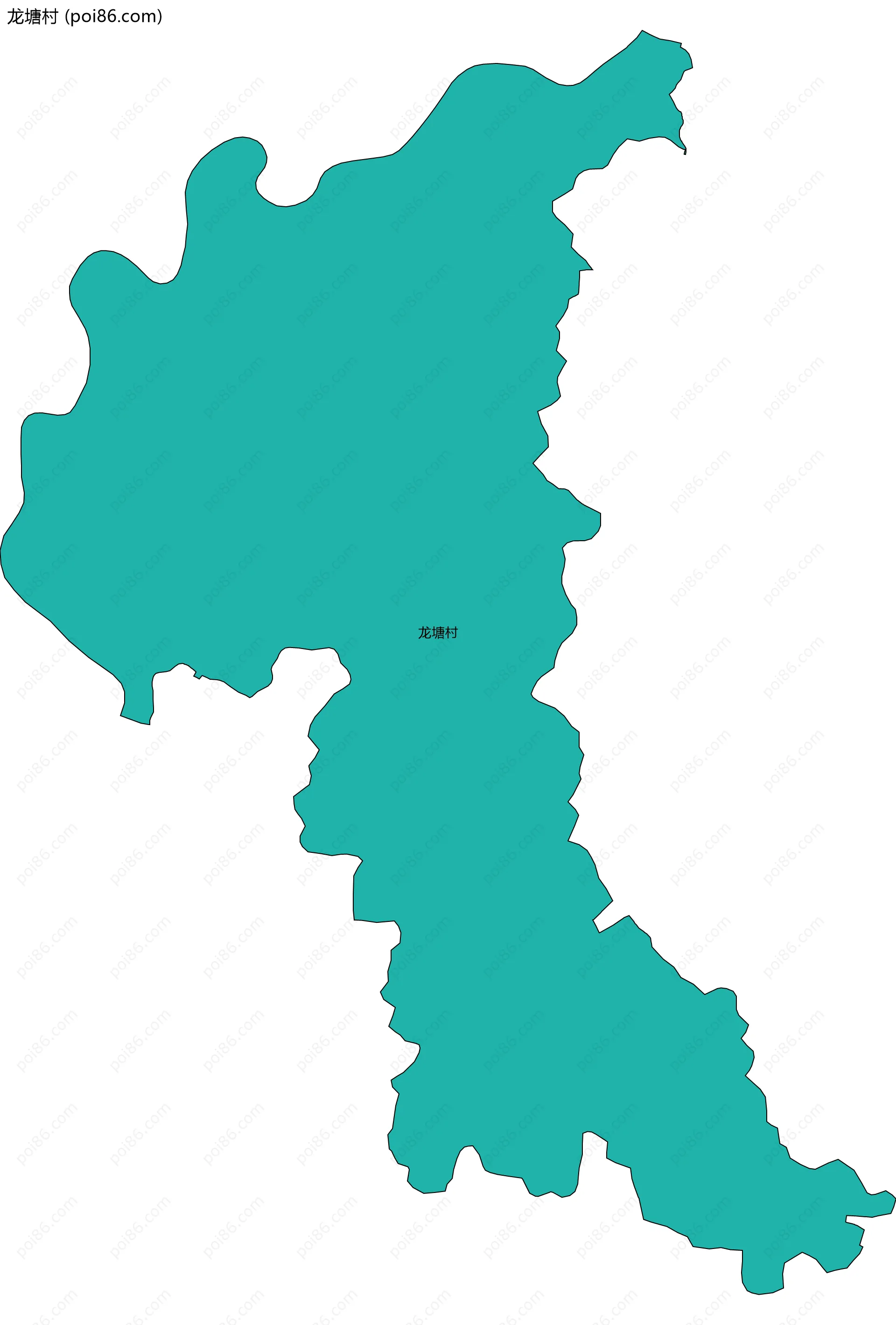龙塘村边界地图