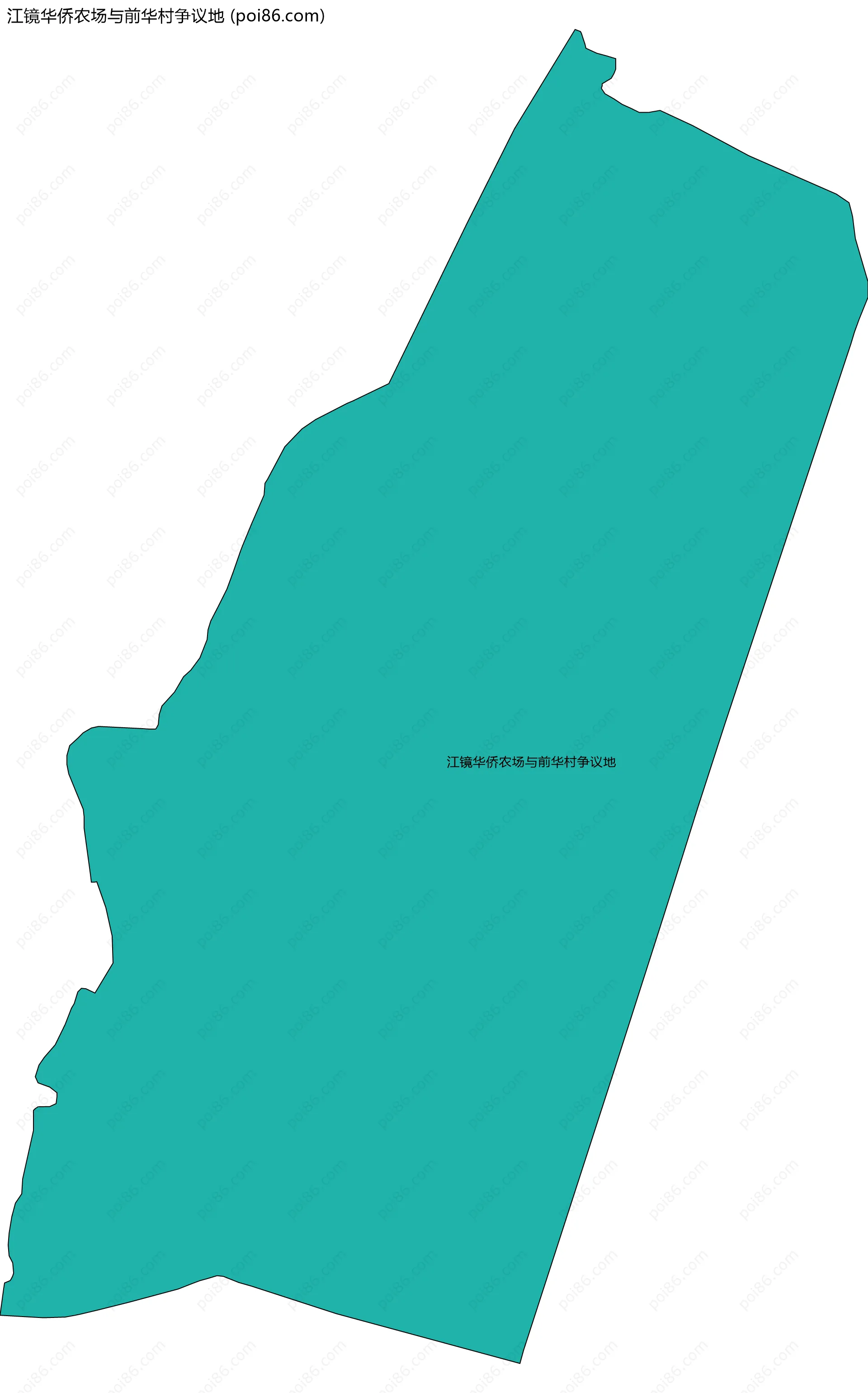 江镜华侨农场与前华村争议地边界地图