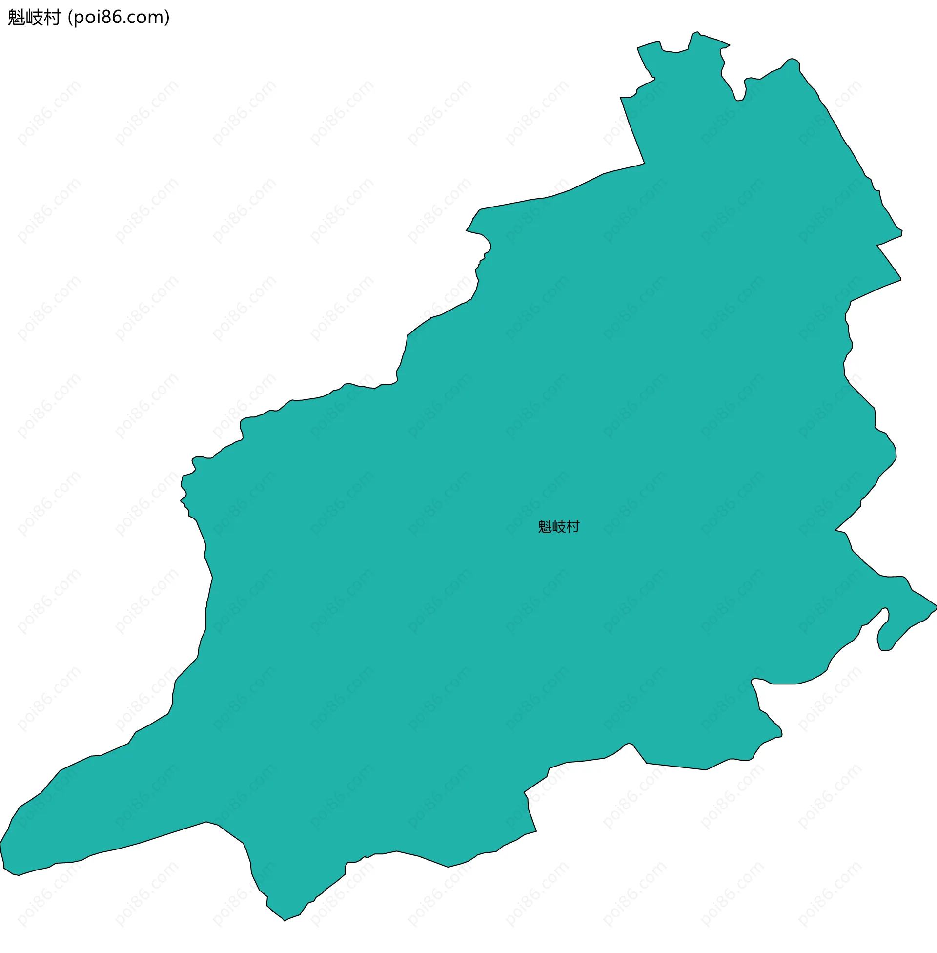 魁岐村边界地图