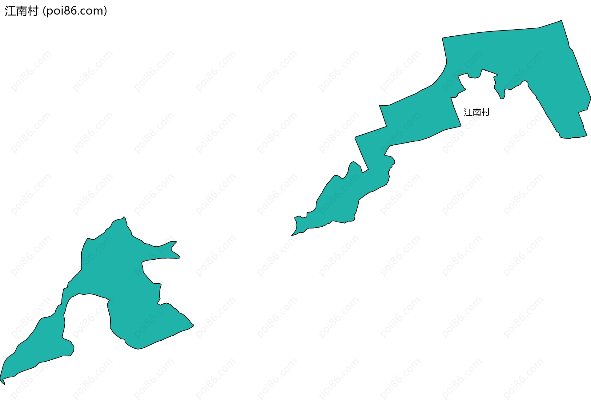 江南村边界地图