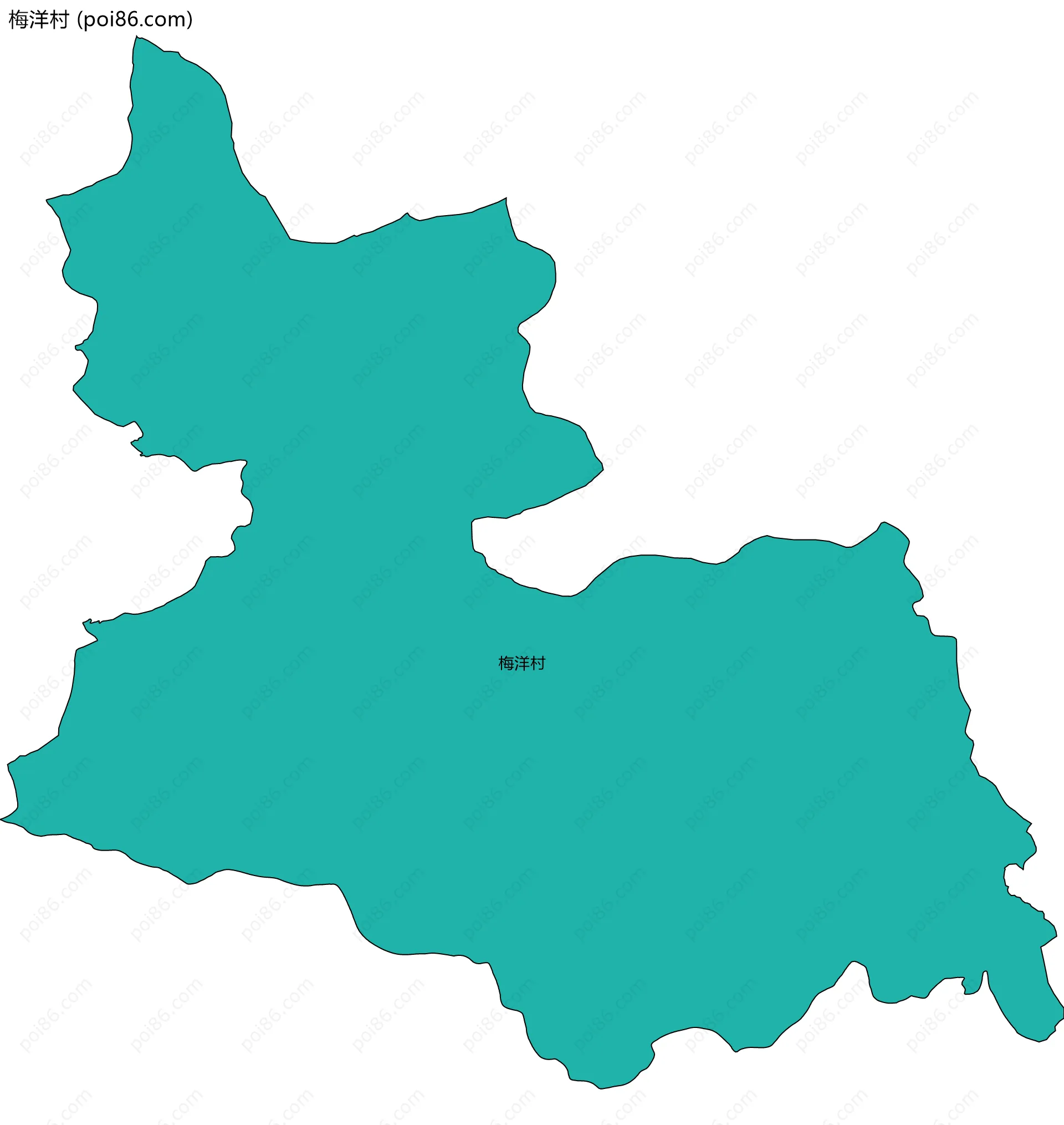 梅洋村边界地图