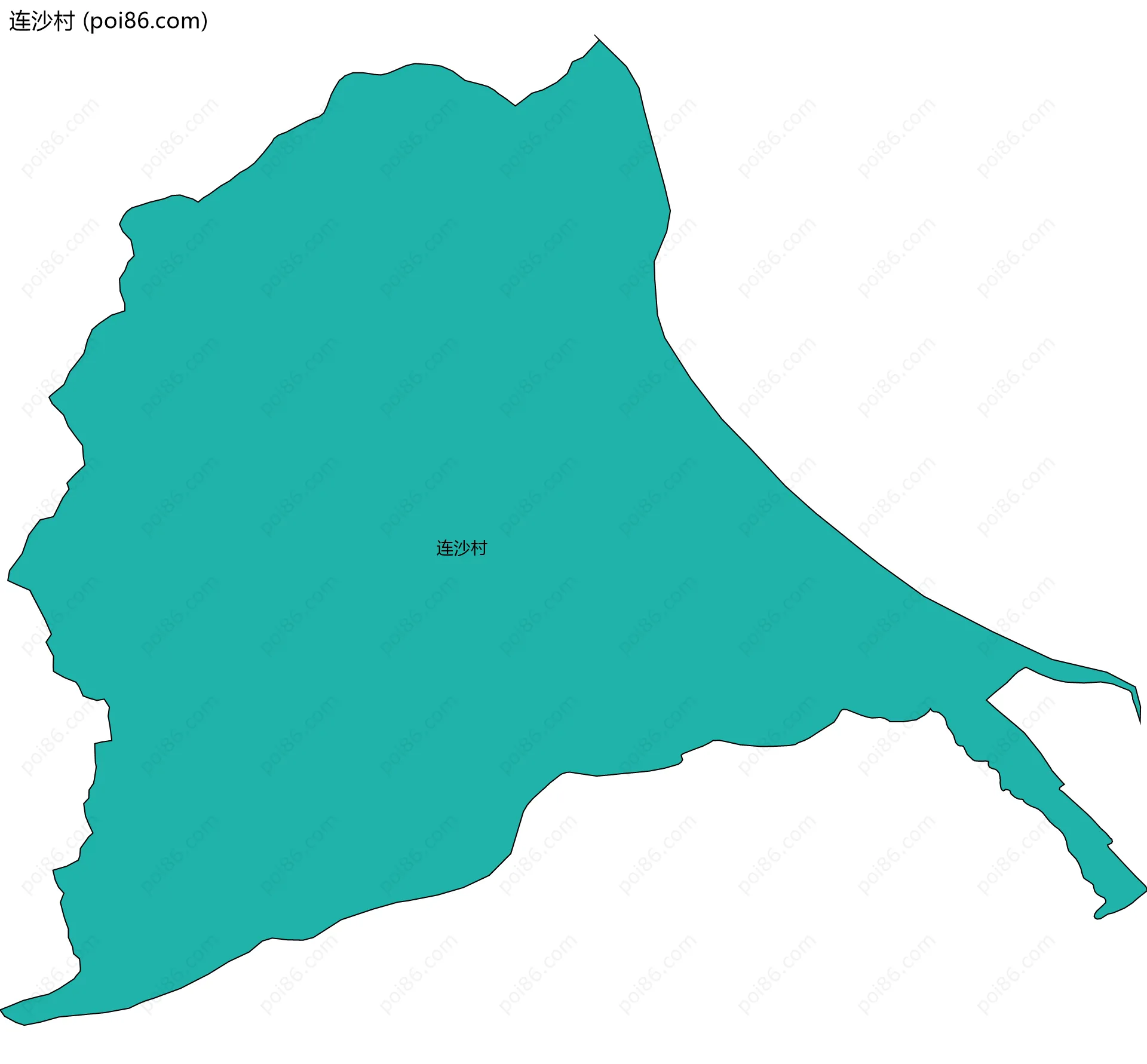 连沙村边界地图