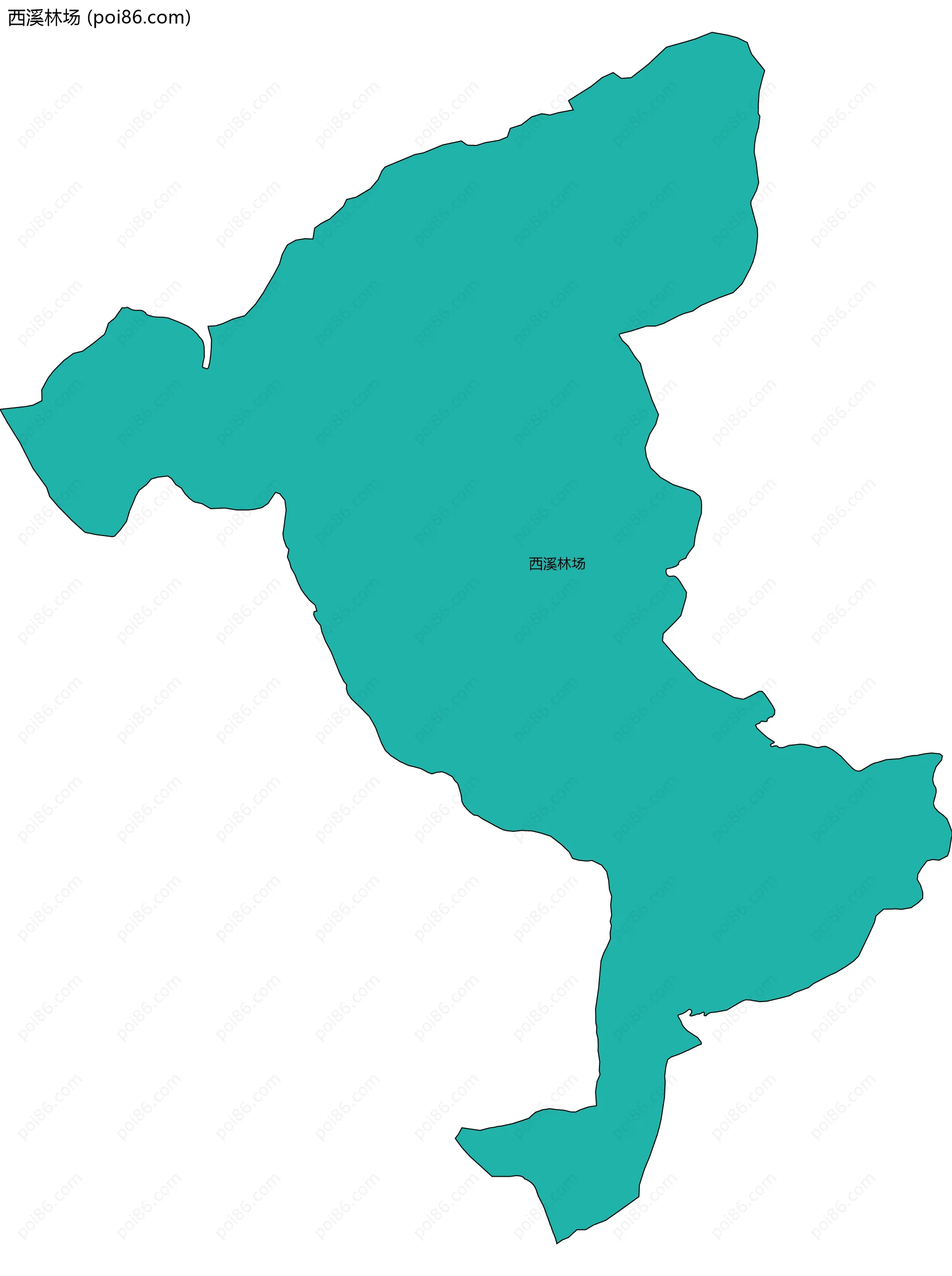 西溪林场边界地图