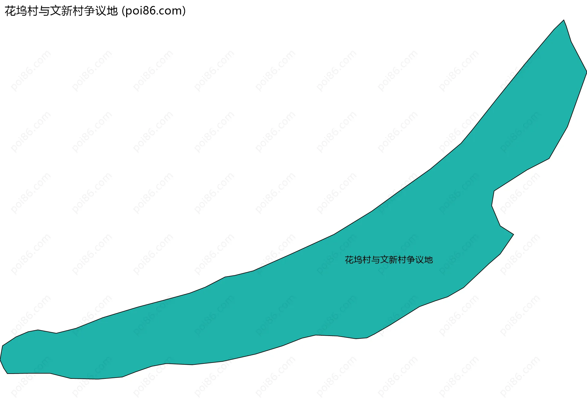 花坞村与文新村争议地边界地图