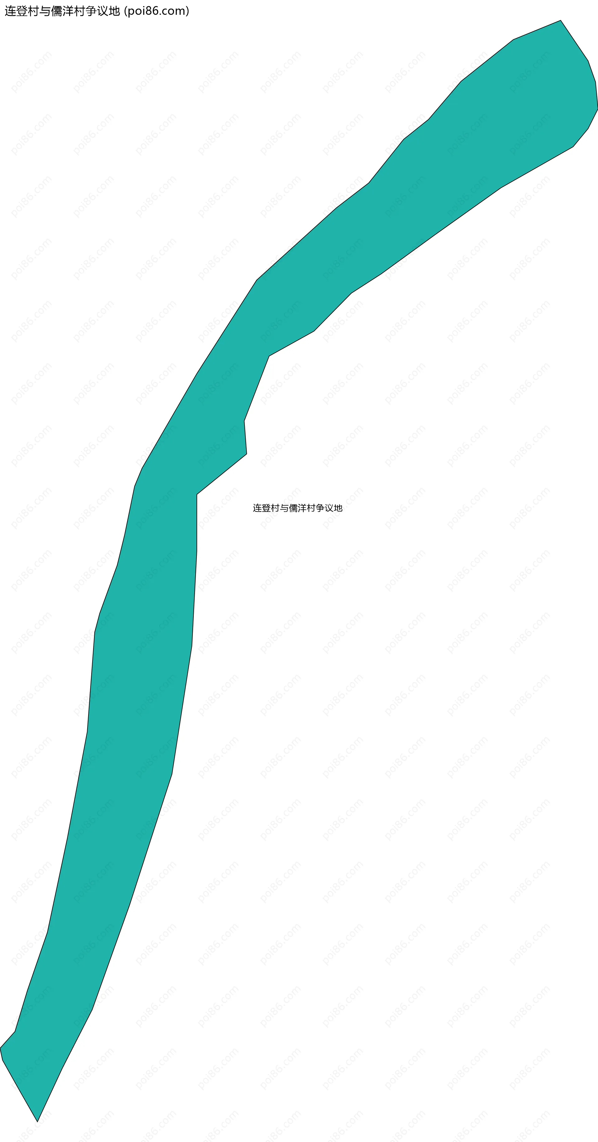 连登村与儒洋村争议地边界地图