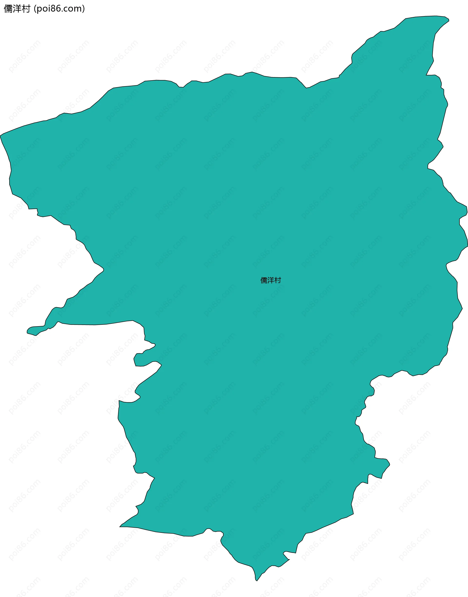 儒洋村边界地图