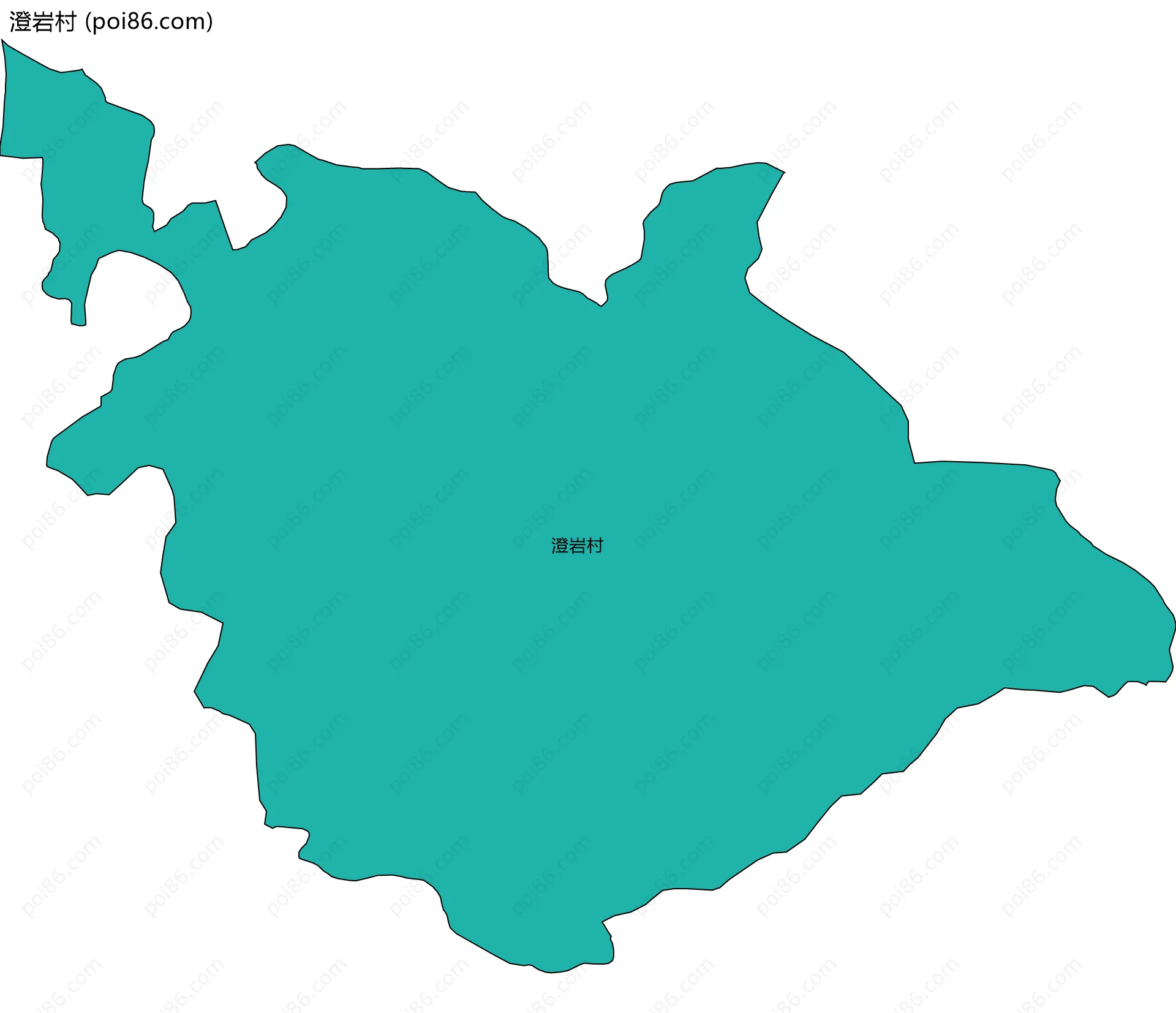 澄岩村边界地图