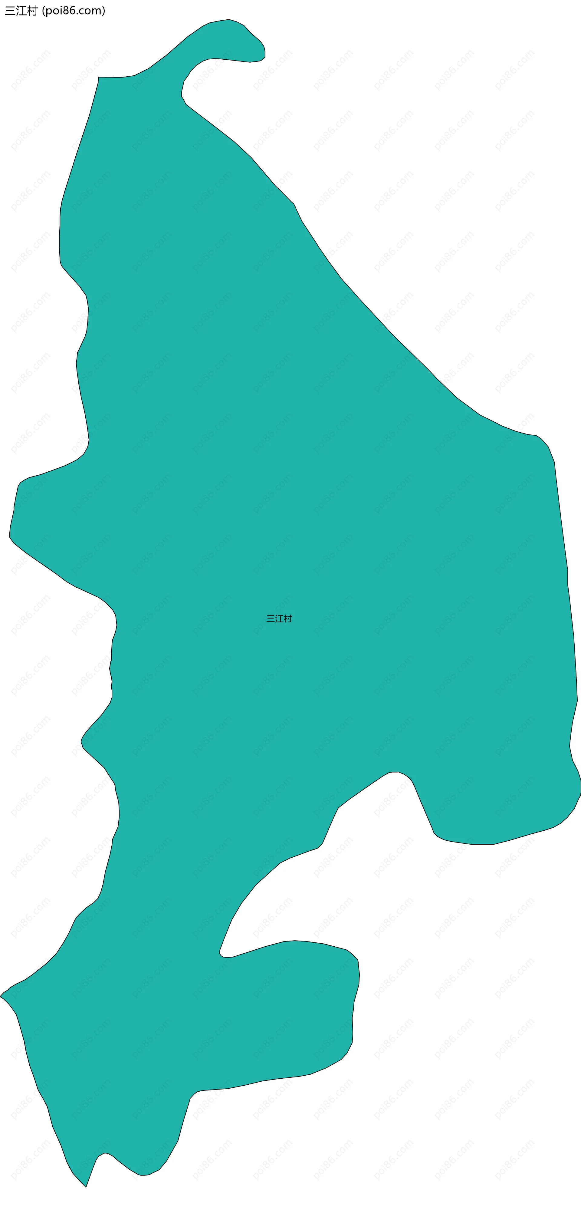 三江村边界地图