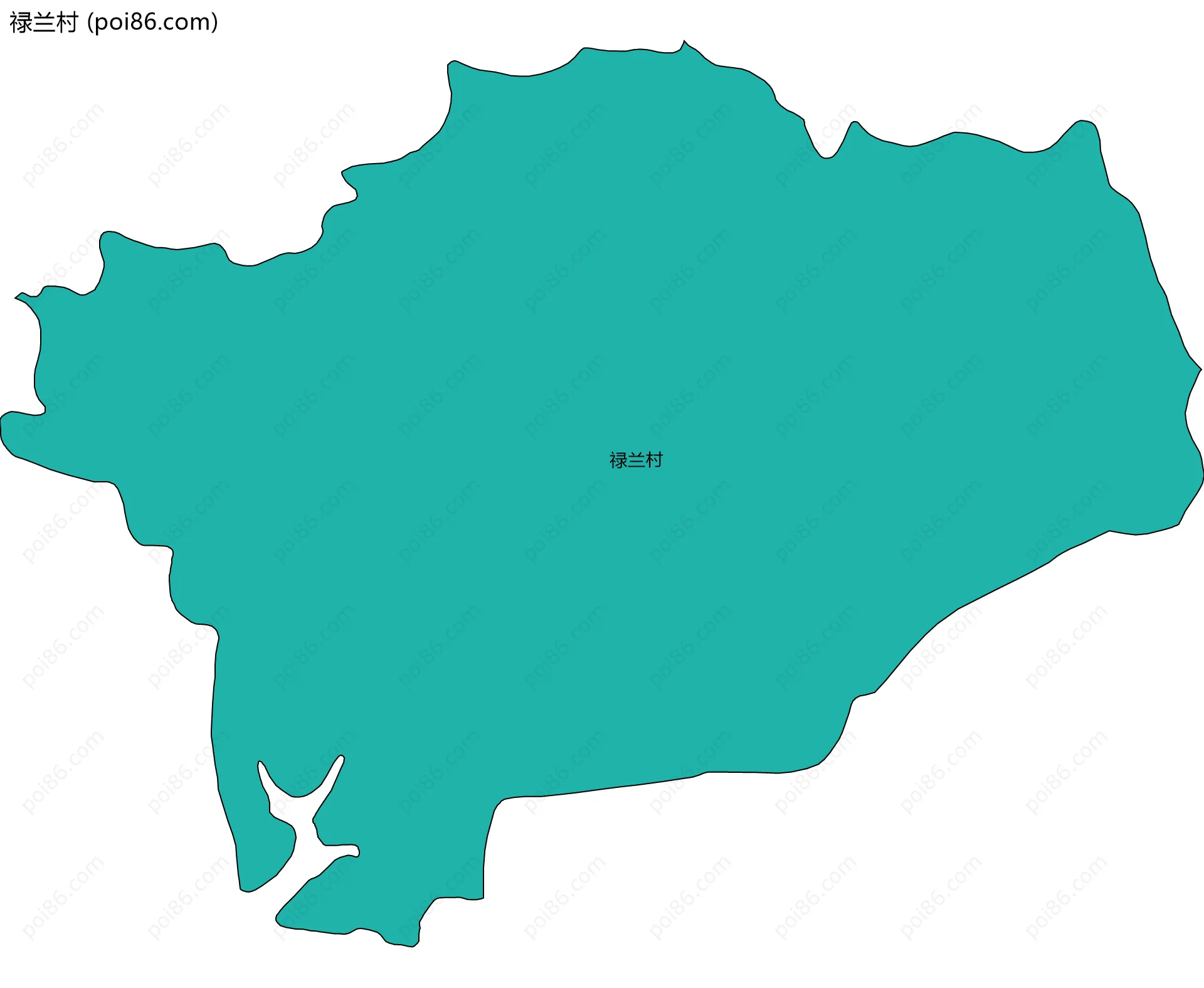 禄兰村边界地图