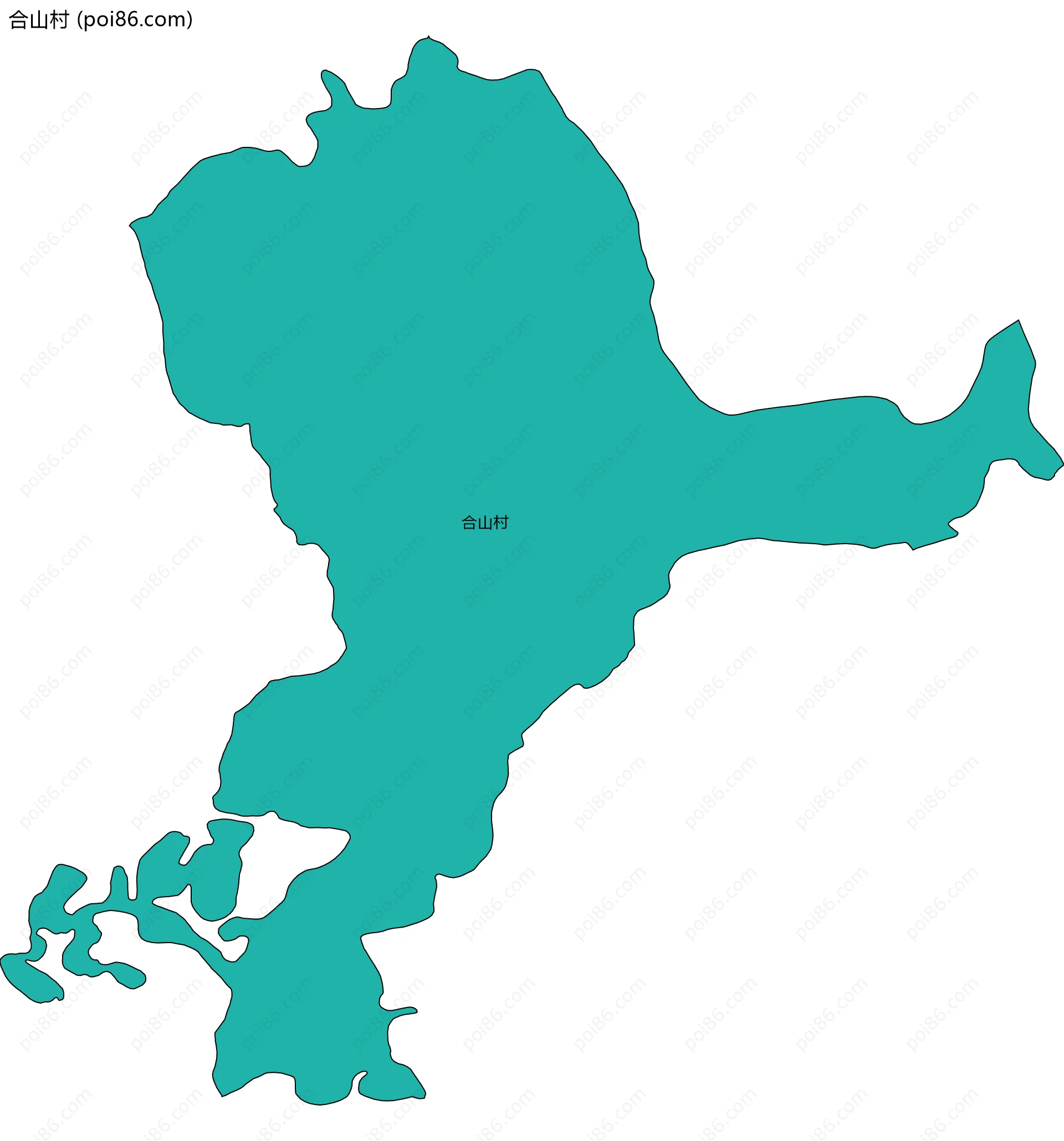 合山村边界地图