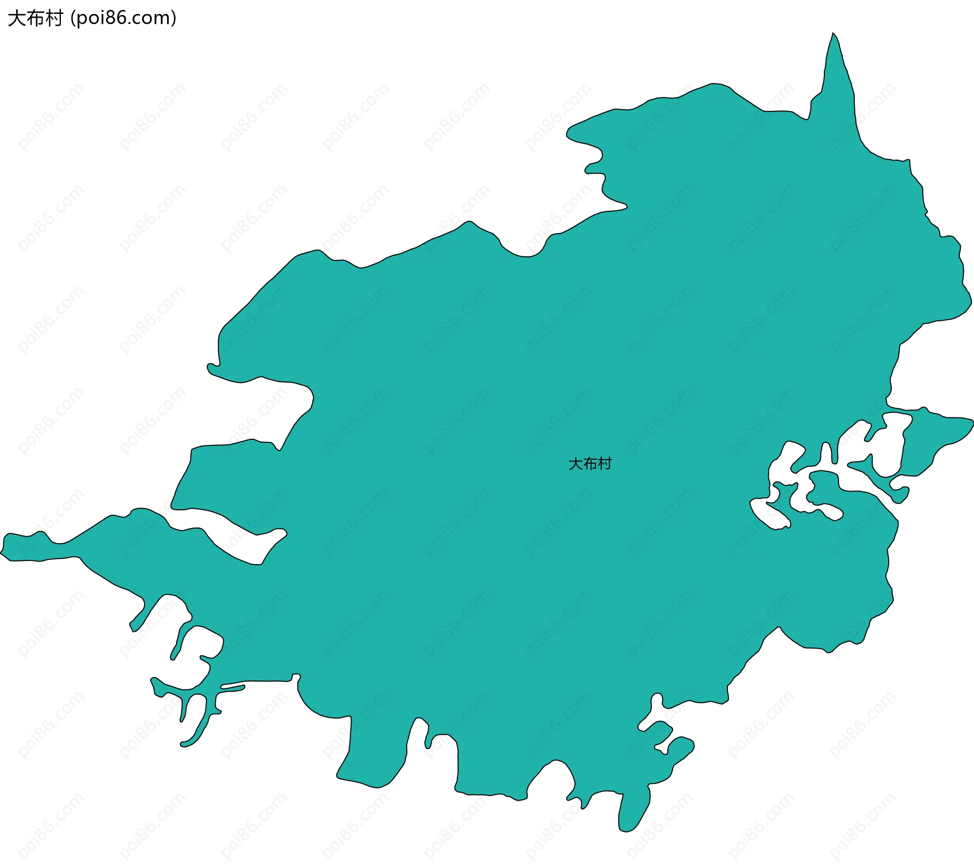 大布村边界地图