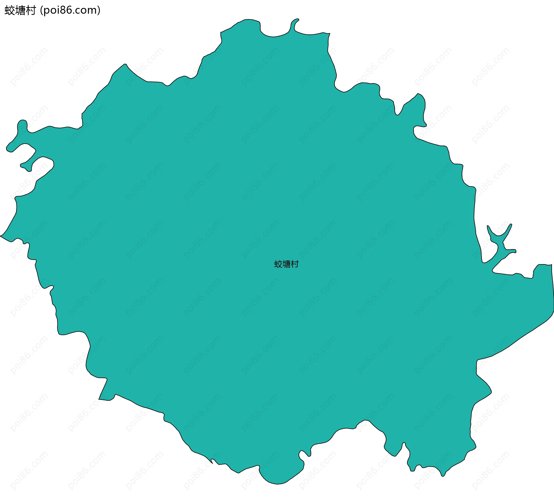 蛟塘村边界地图