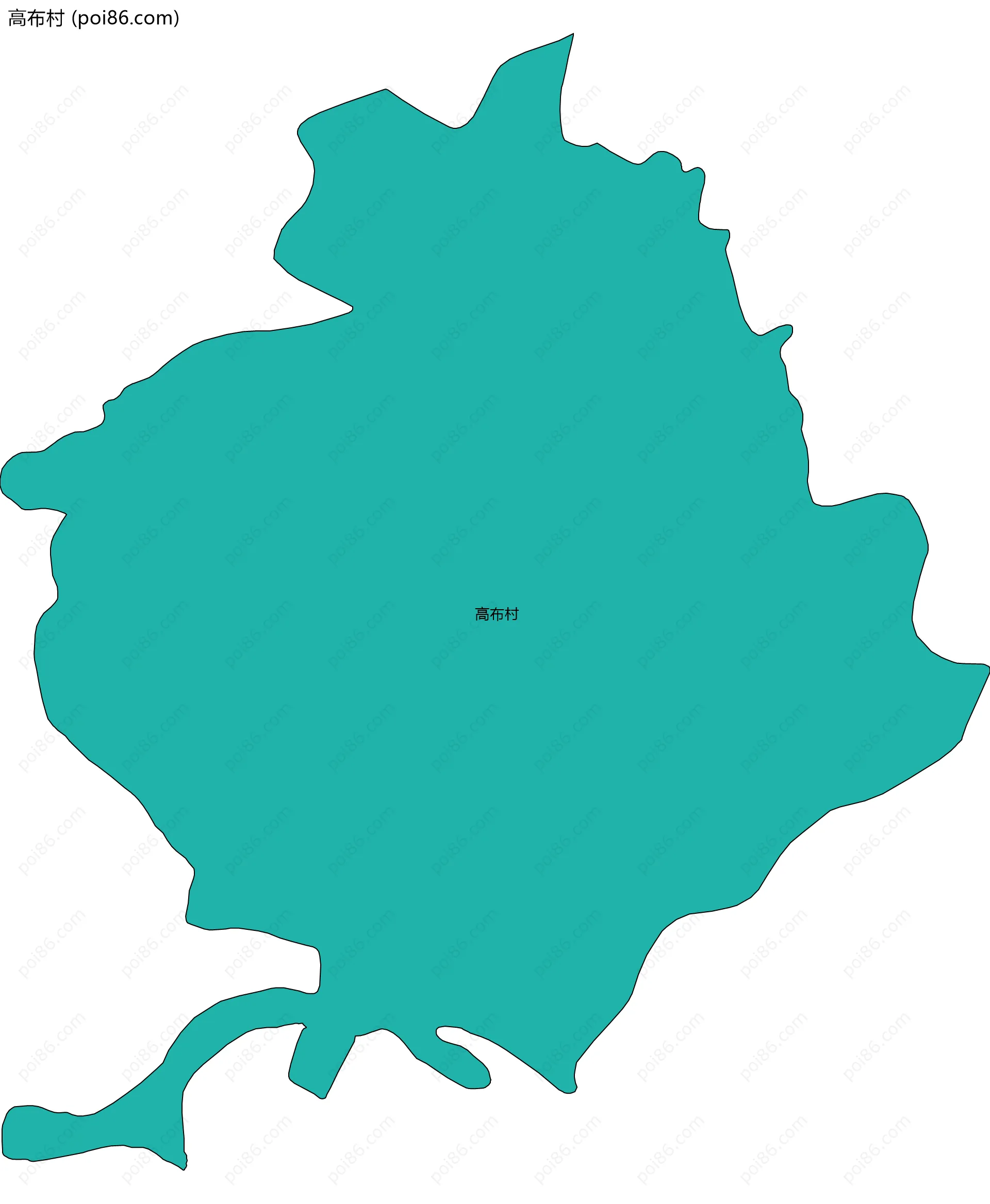 高布村边界地图