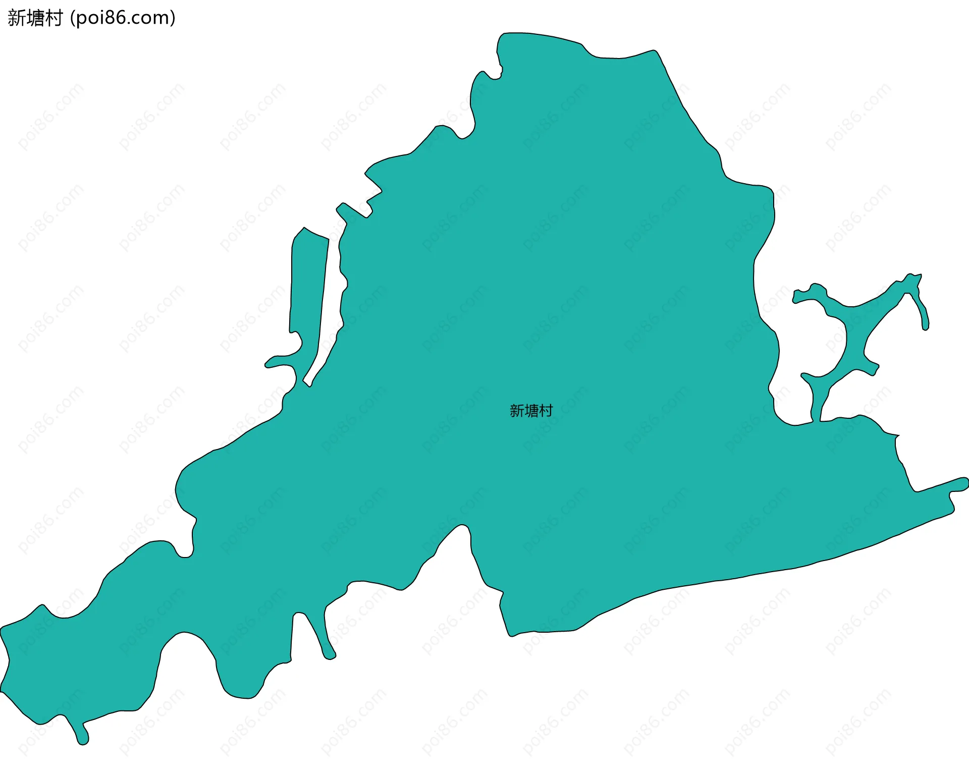 新塘村边界地图