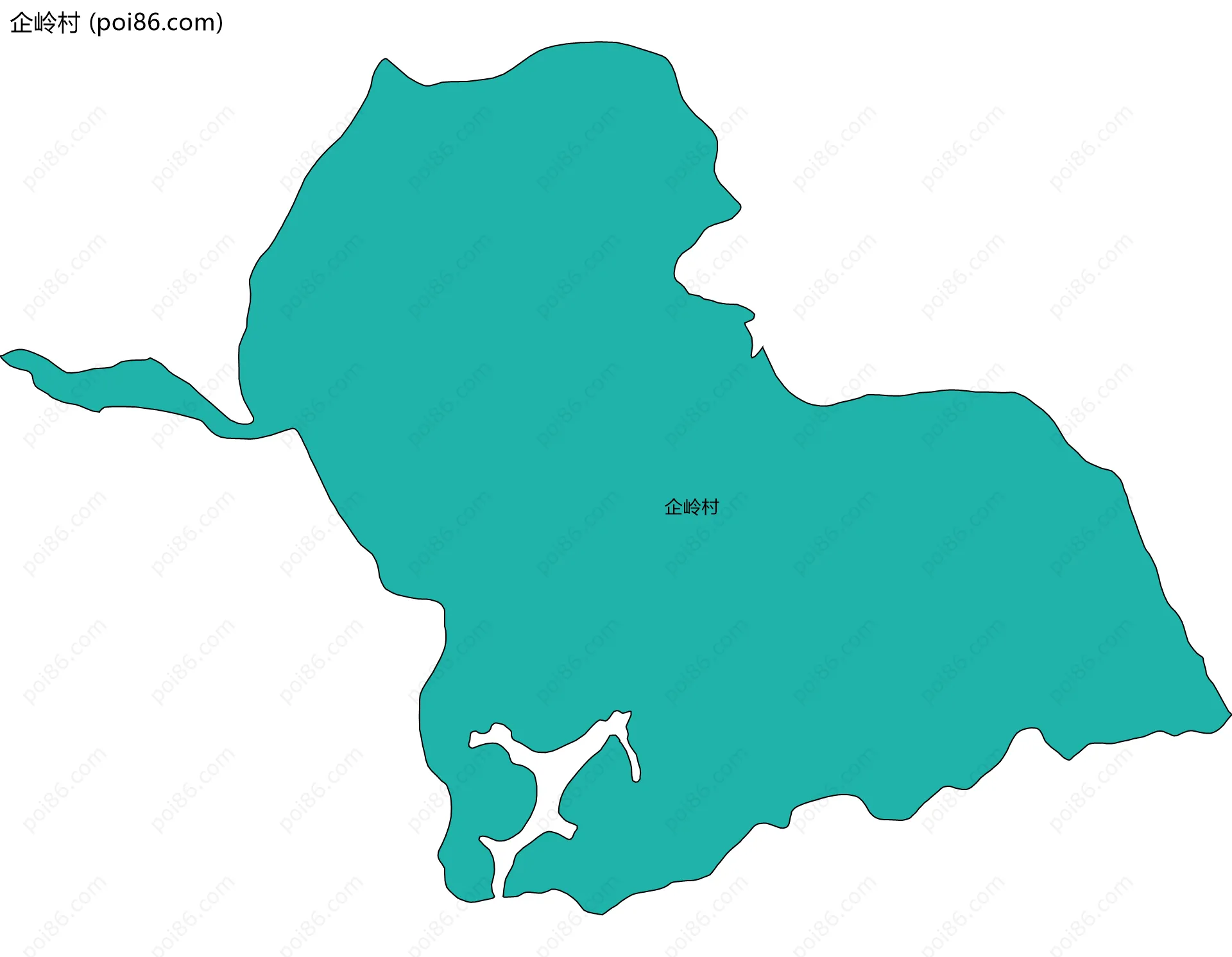 企岭村边界地图
