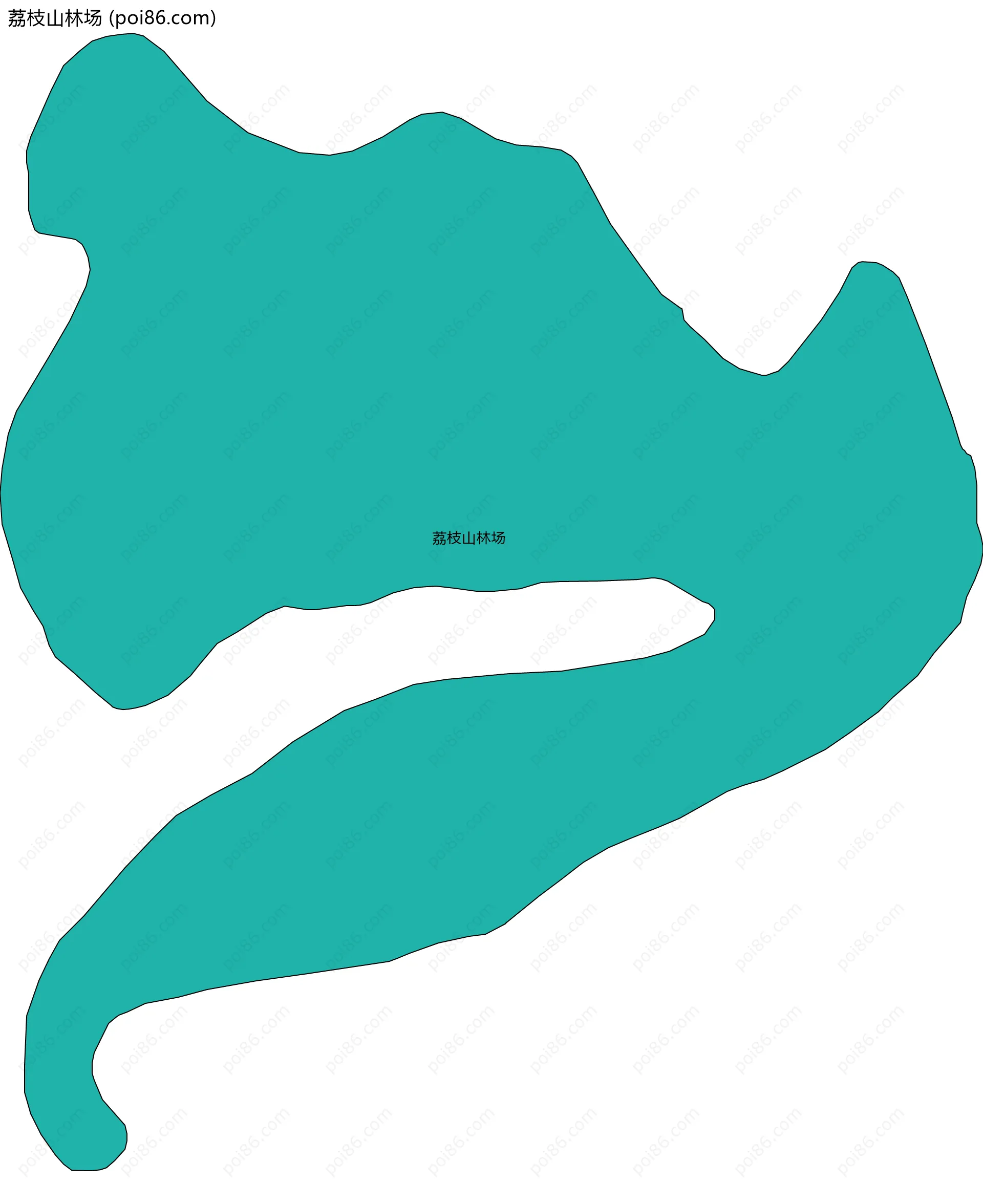 荔枝山林场边界地图