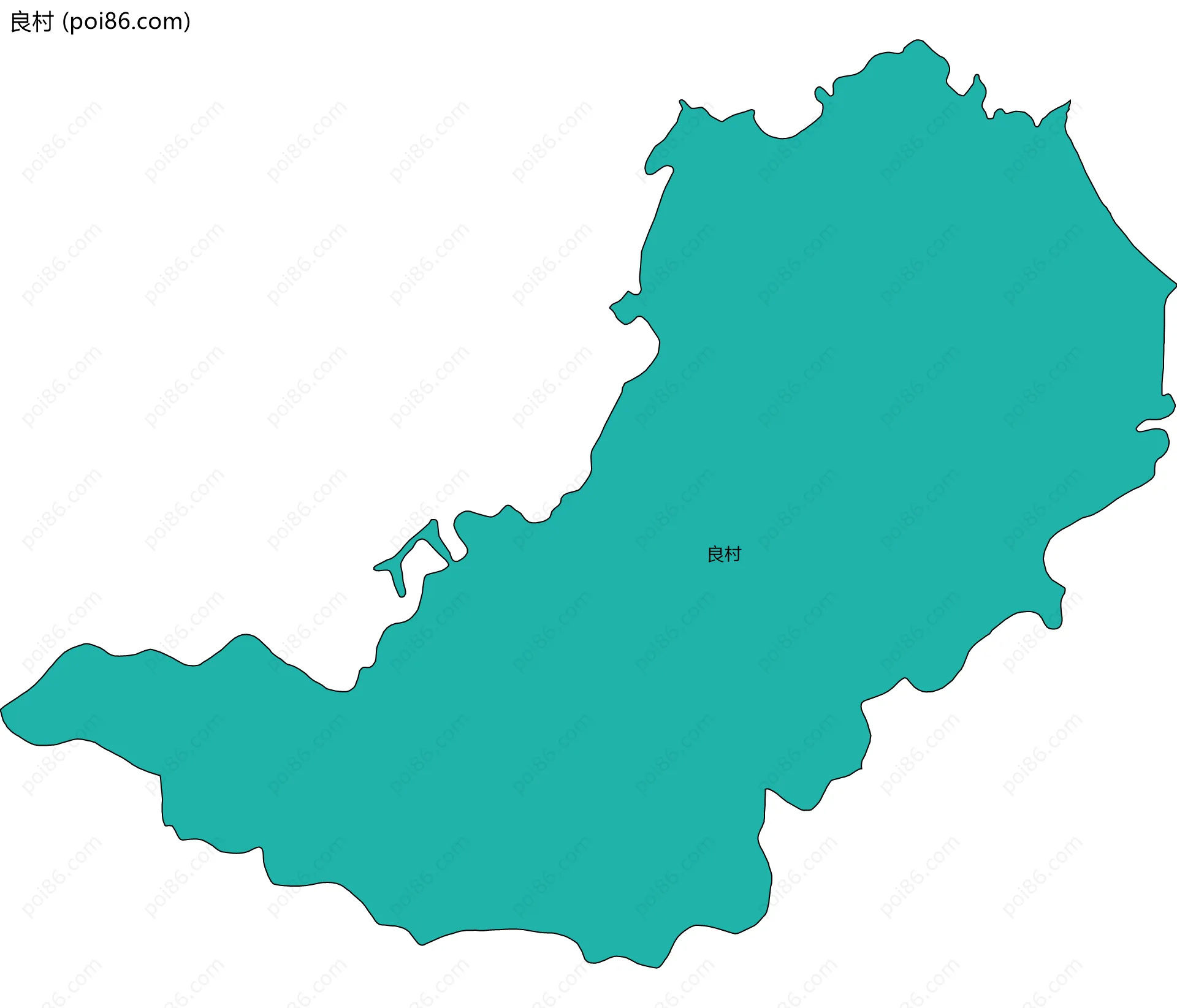 良村边界地图