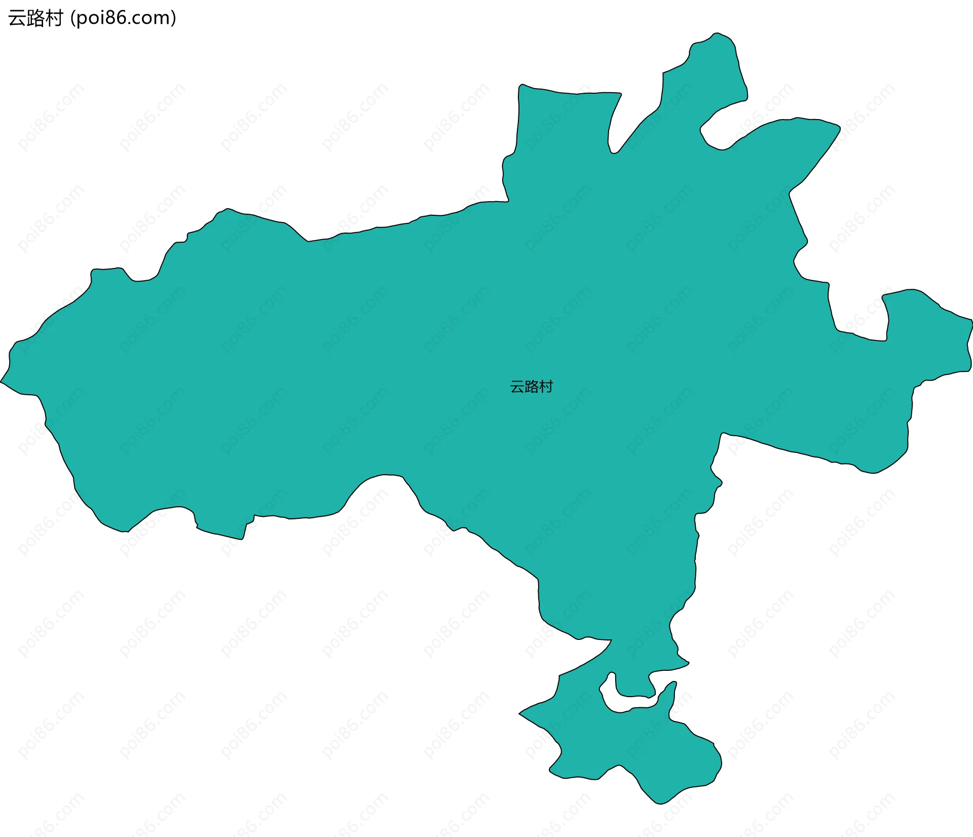 云路村边界地图