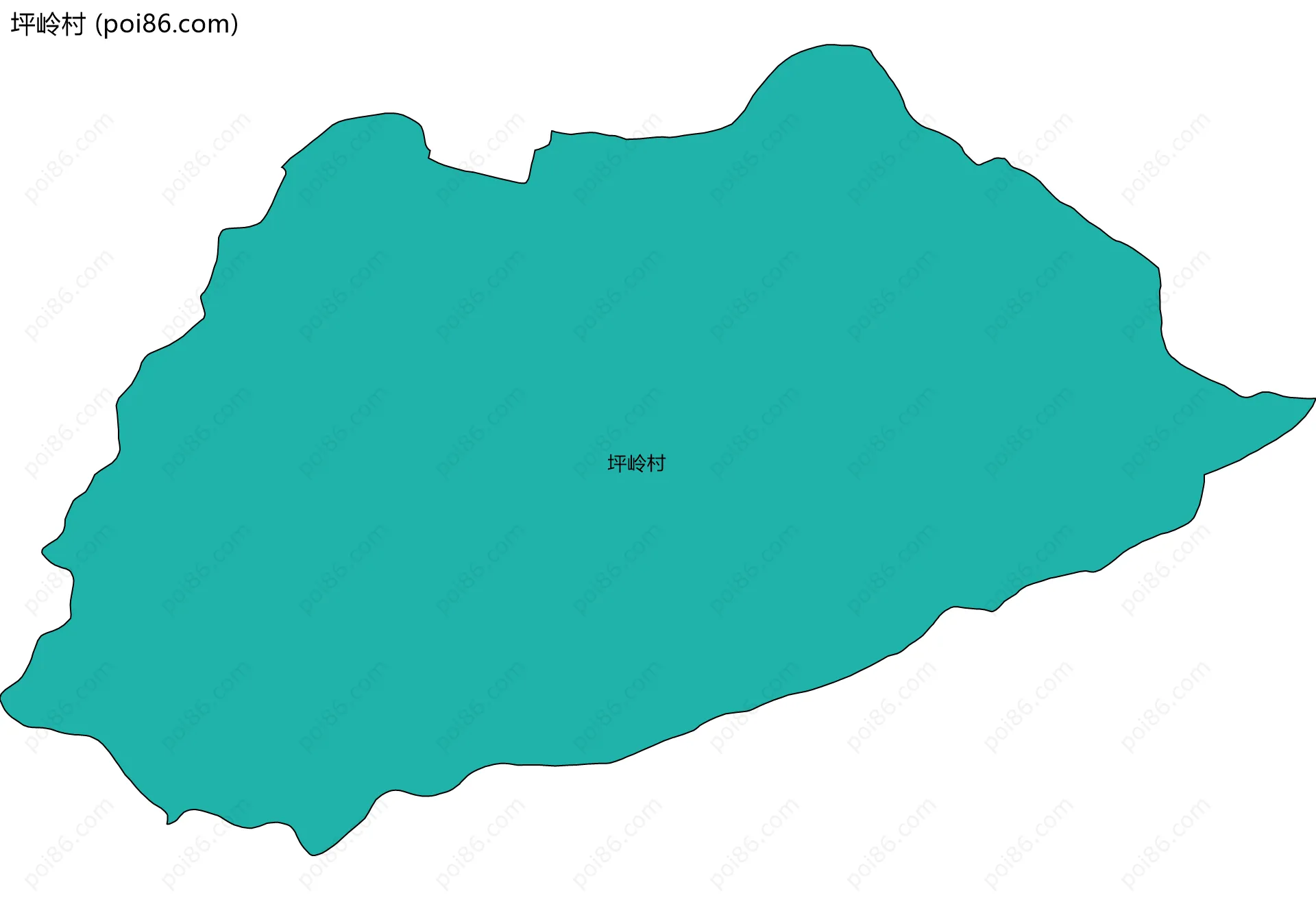 坪岭村边界地图