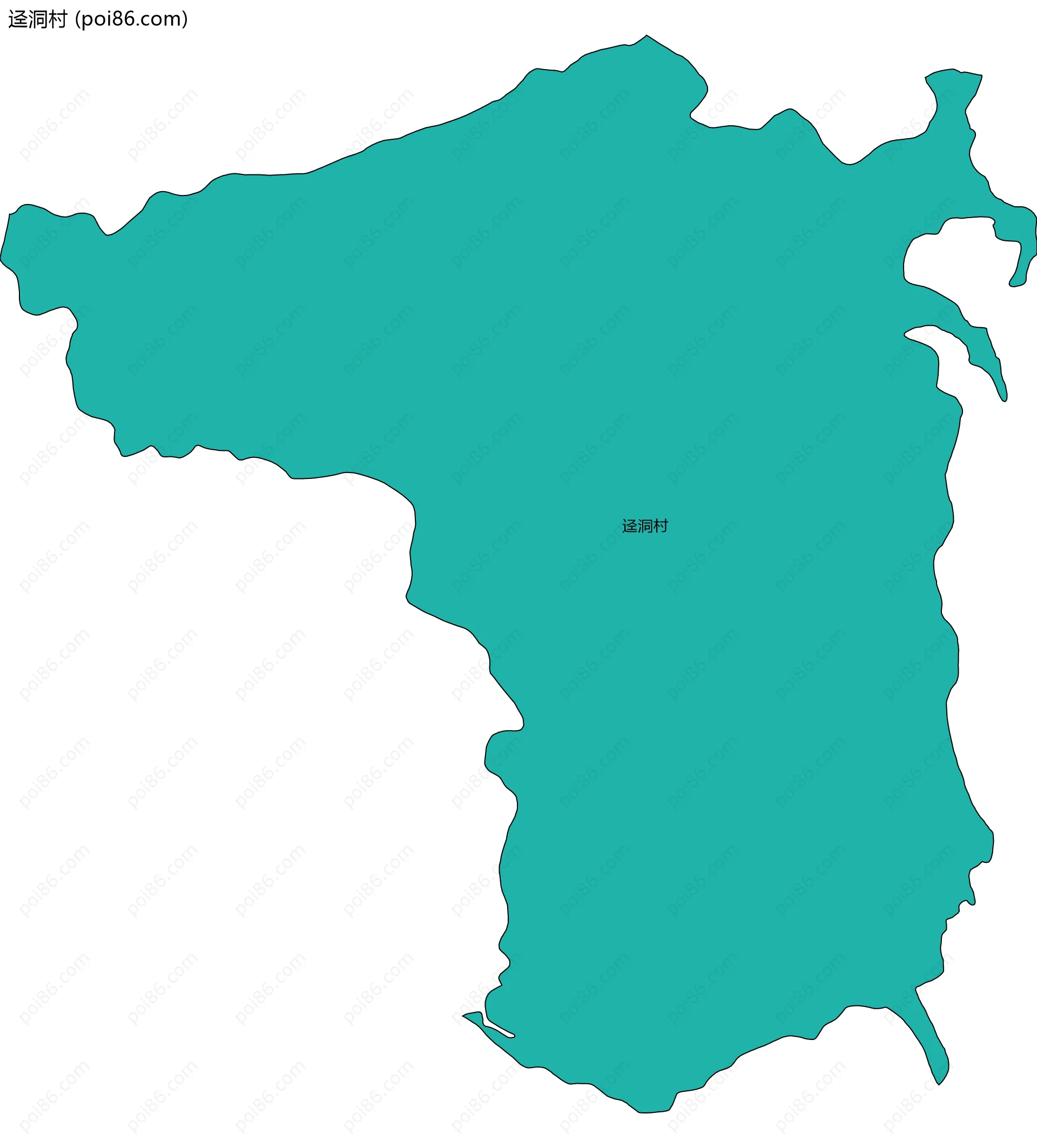 迳洞村边界地图