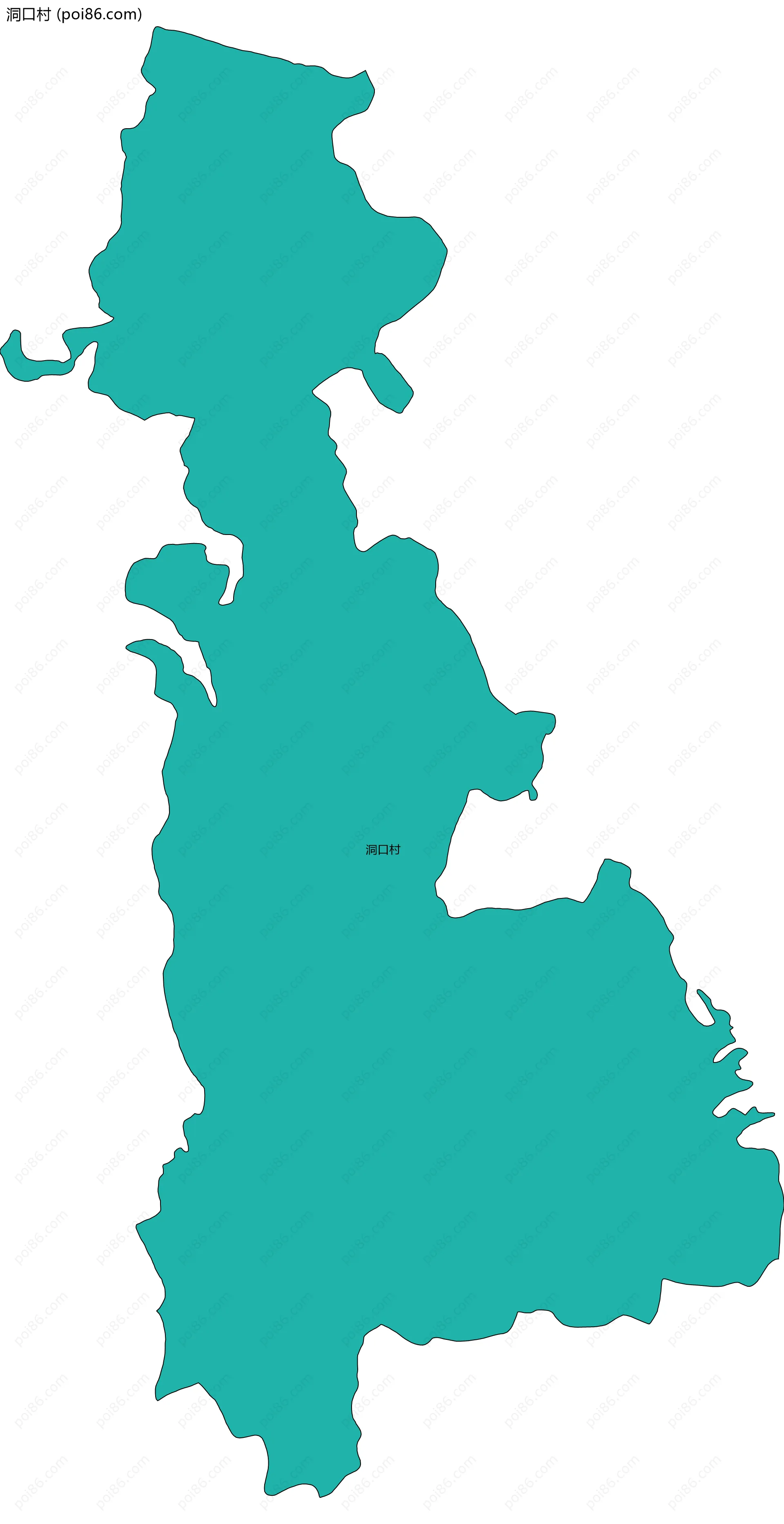 洞口村边界地图