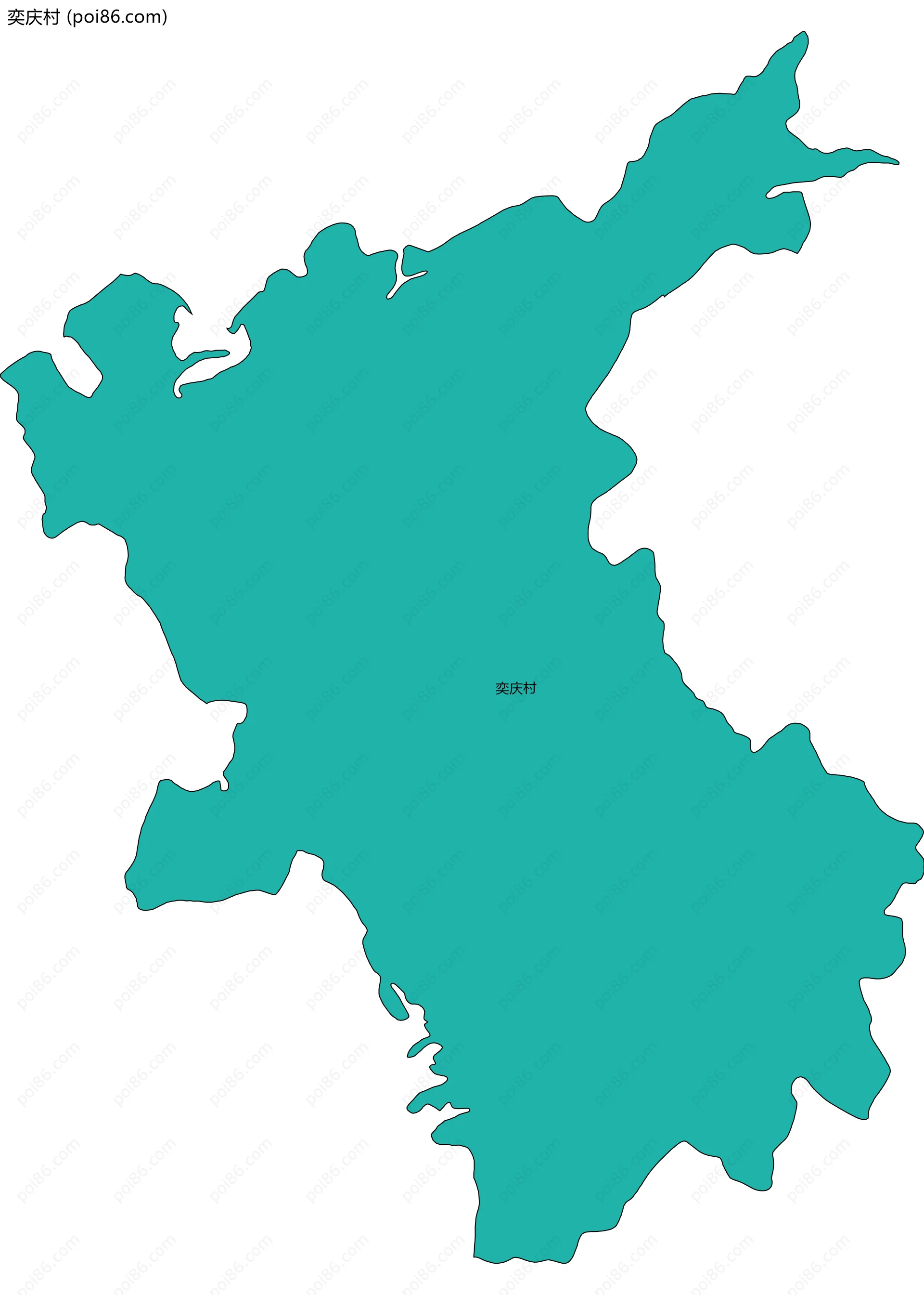 奕庆村边界地图