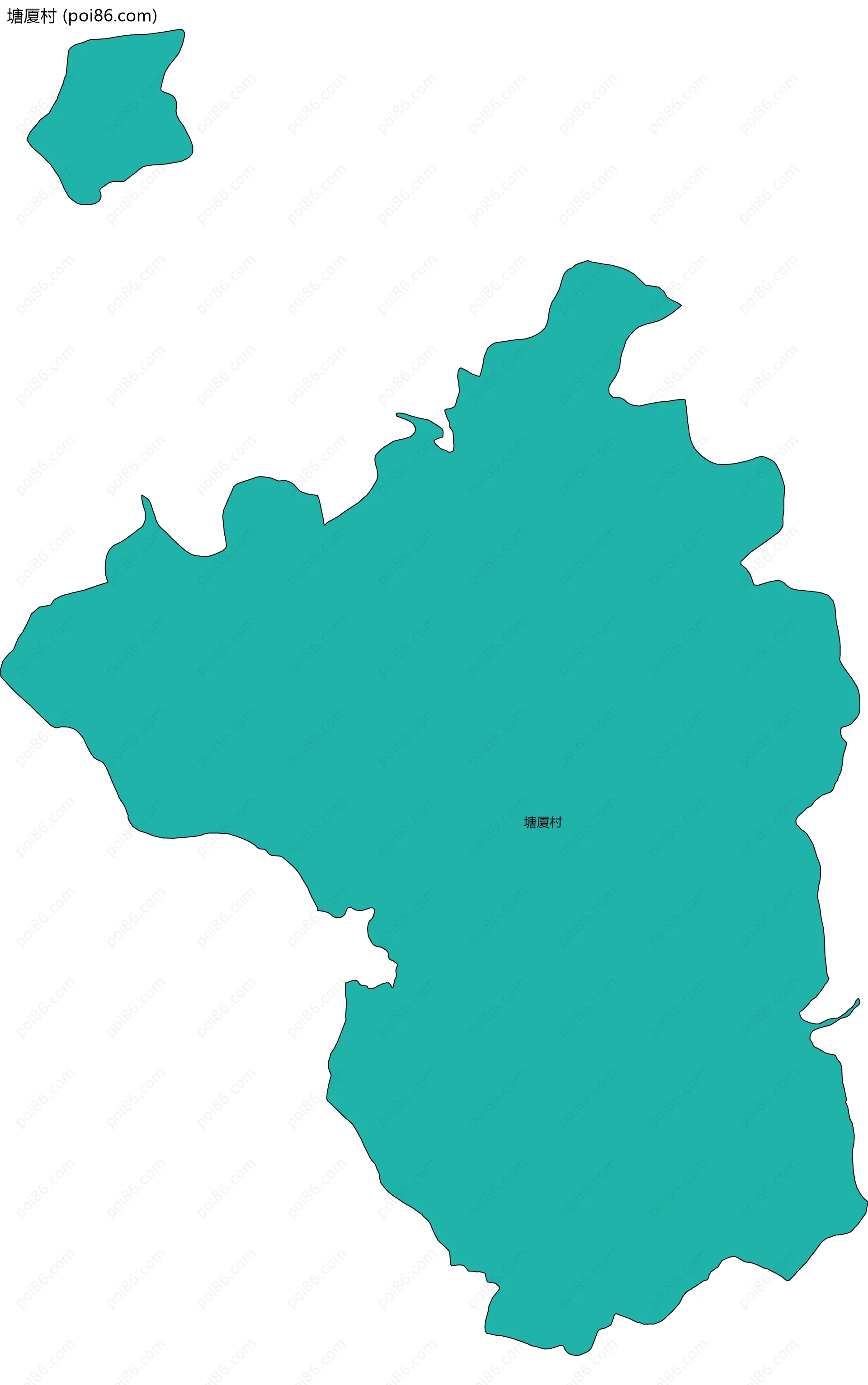 塘厦村边界地图