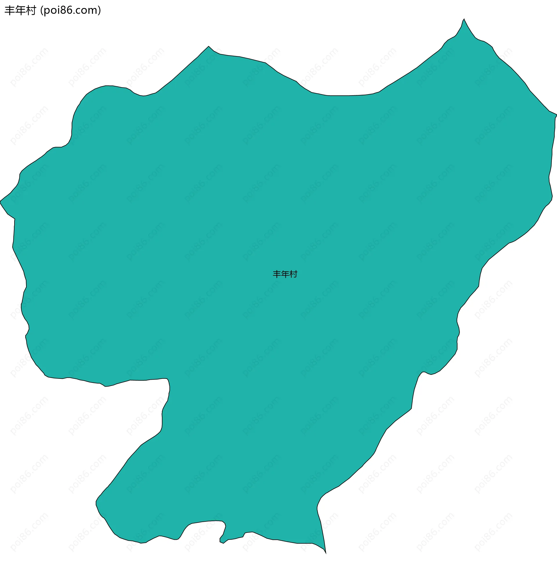 丰年村边界地图
