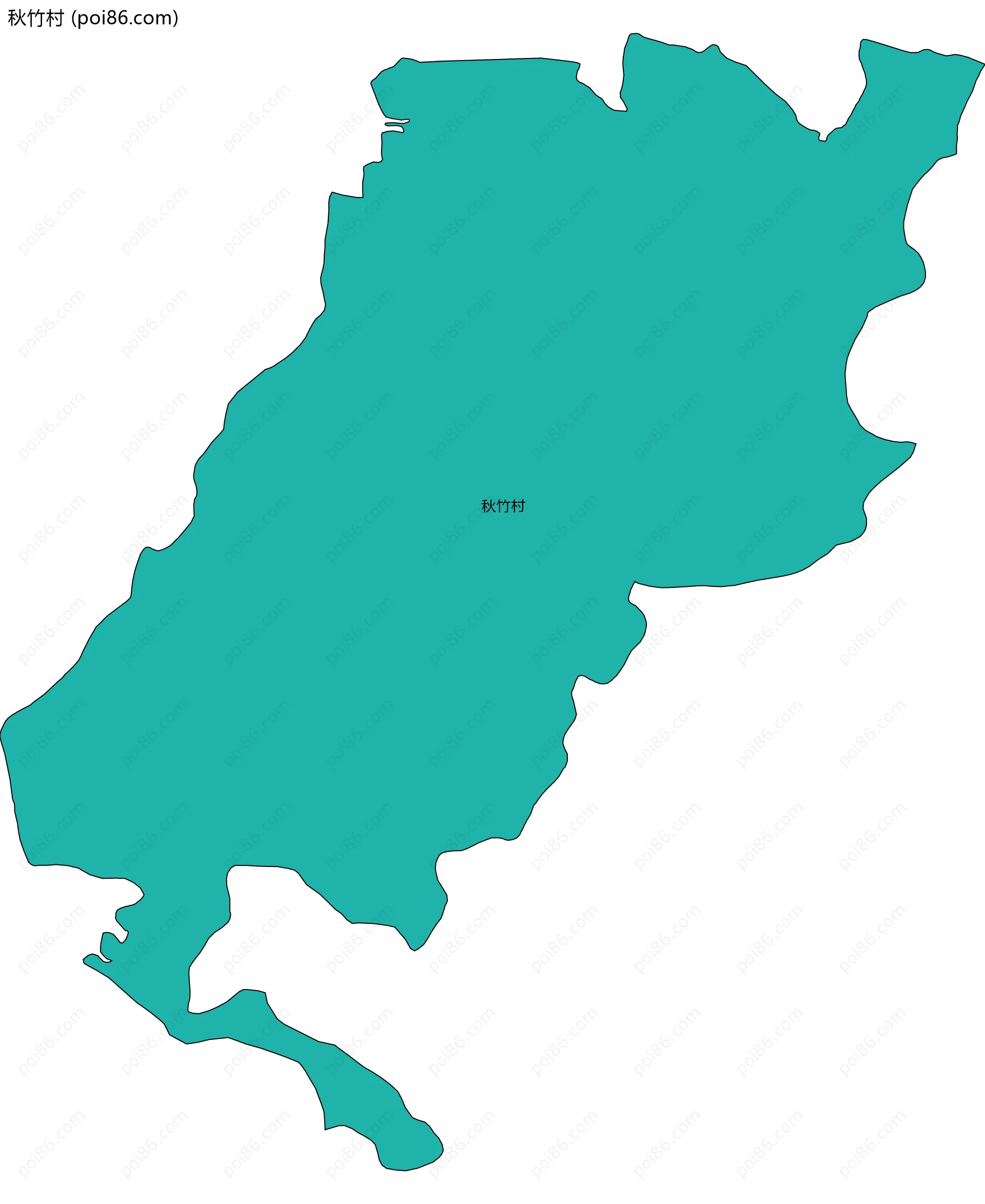 秋竹村边界地图